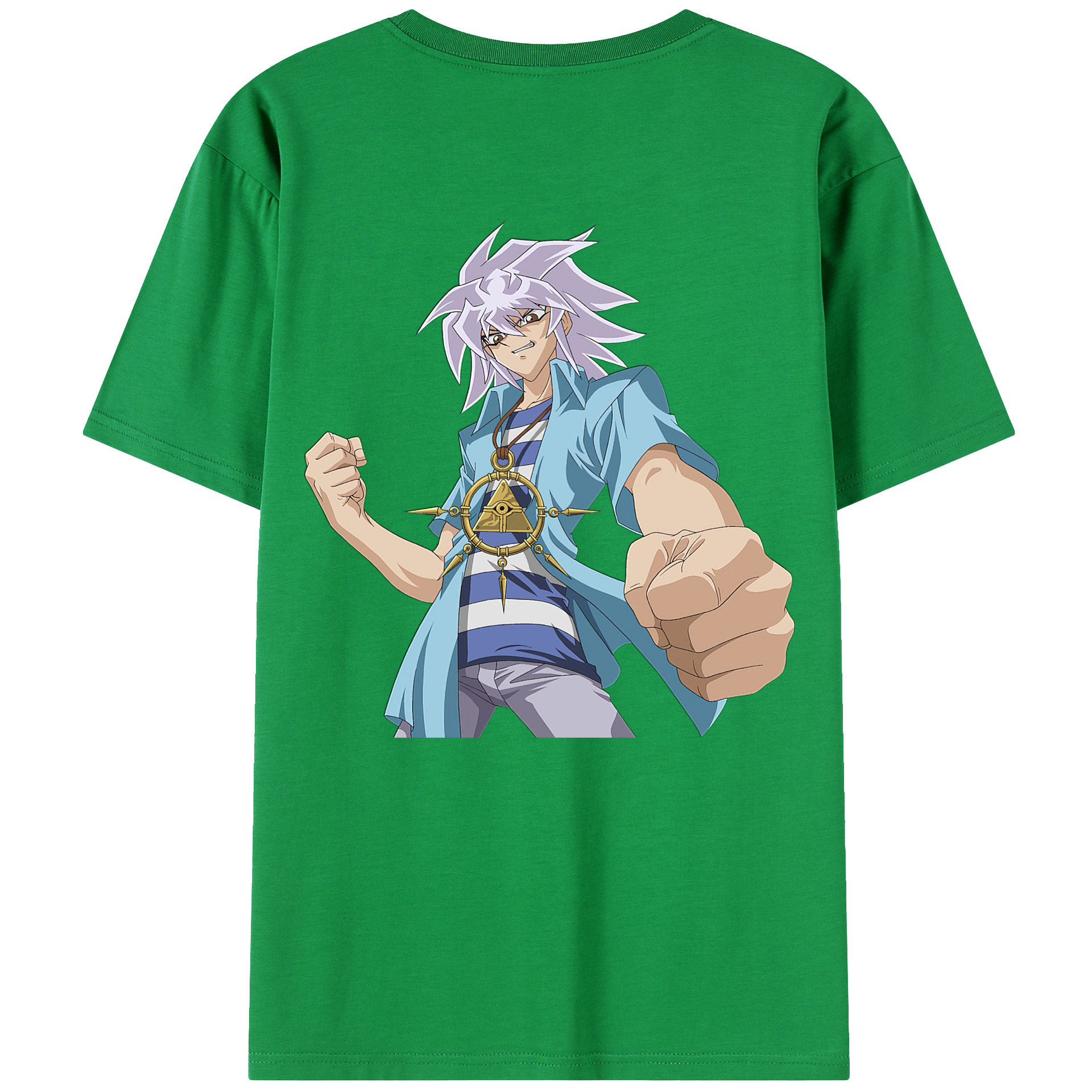 （画像用） 遊☆戯☆王 Yu-Gi-Oh! 綿100％ メンズ半袖Tシャツ（バックプリント） 通気性