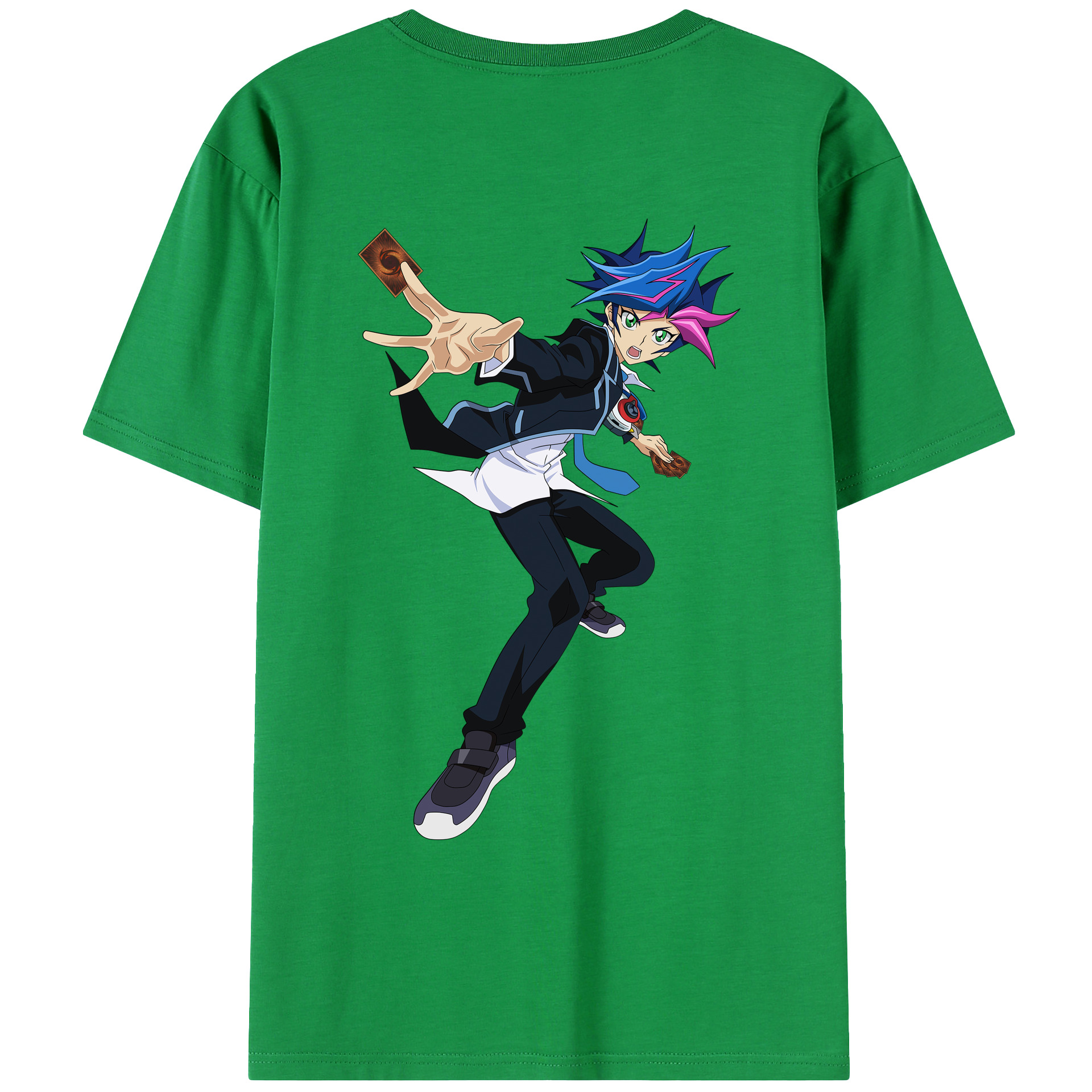 （画像用） 遊☆戯☆王 Yu-Gi-Oh! 綿100％ メンズ半袖Tシャツ（バックプリント） 通気性