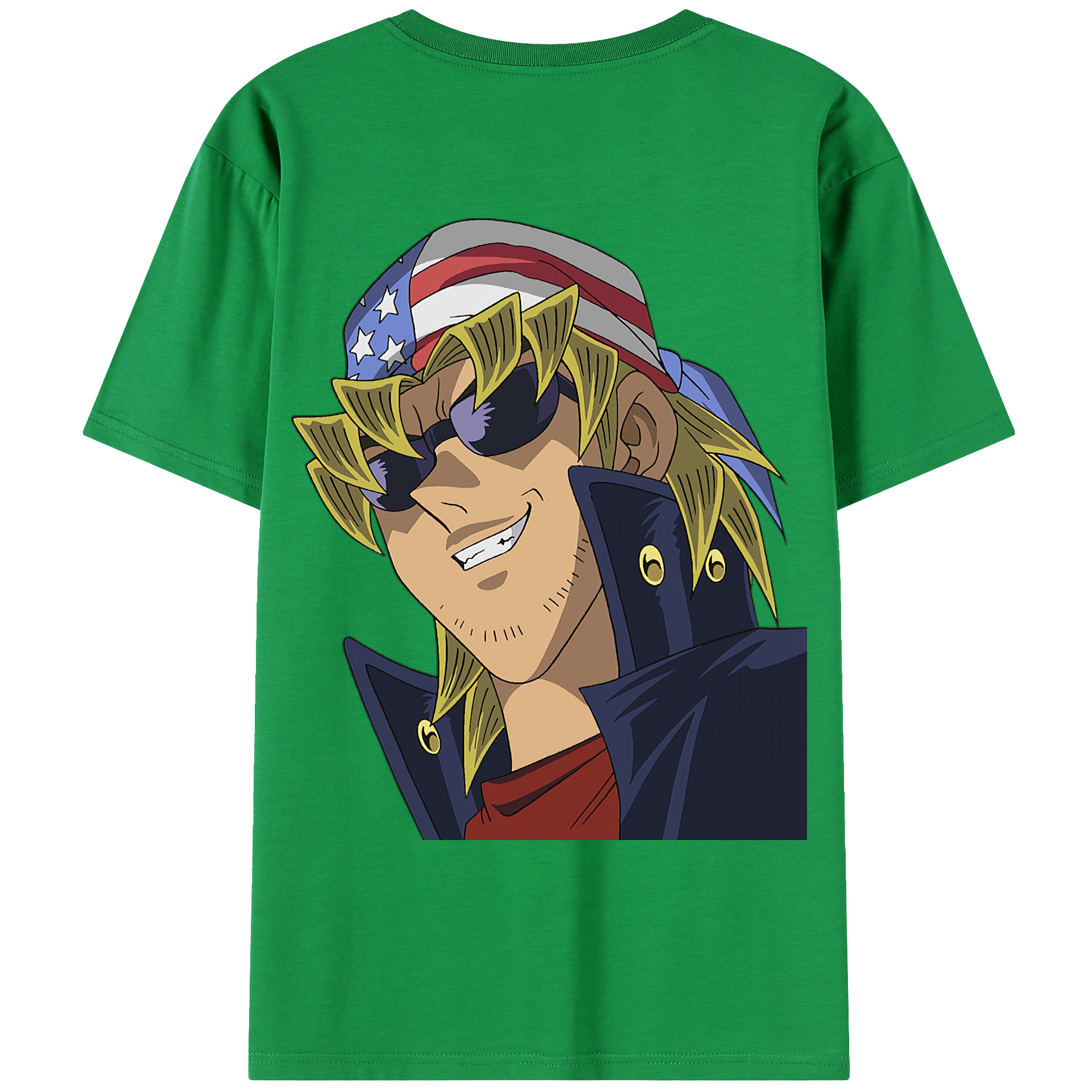 （画像用） 遊☆戯☆王 Yu-Gi-Oh! 綿100％ メンズ半袖Tシャツ（バックプリント） 通気性