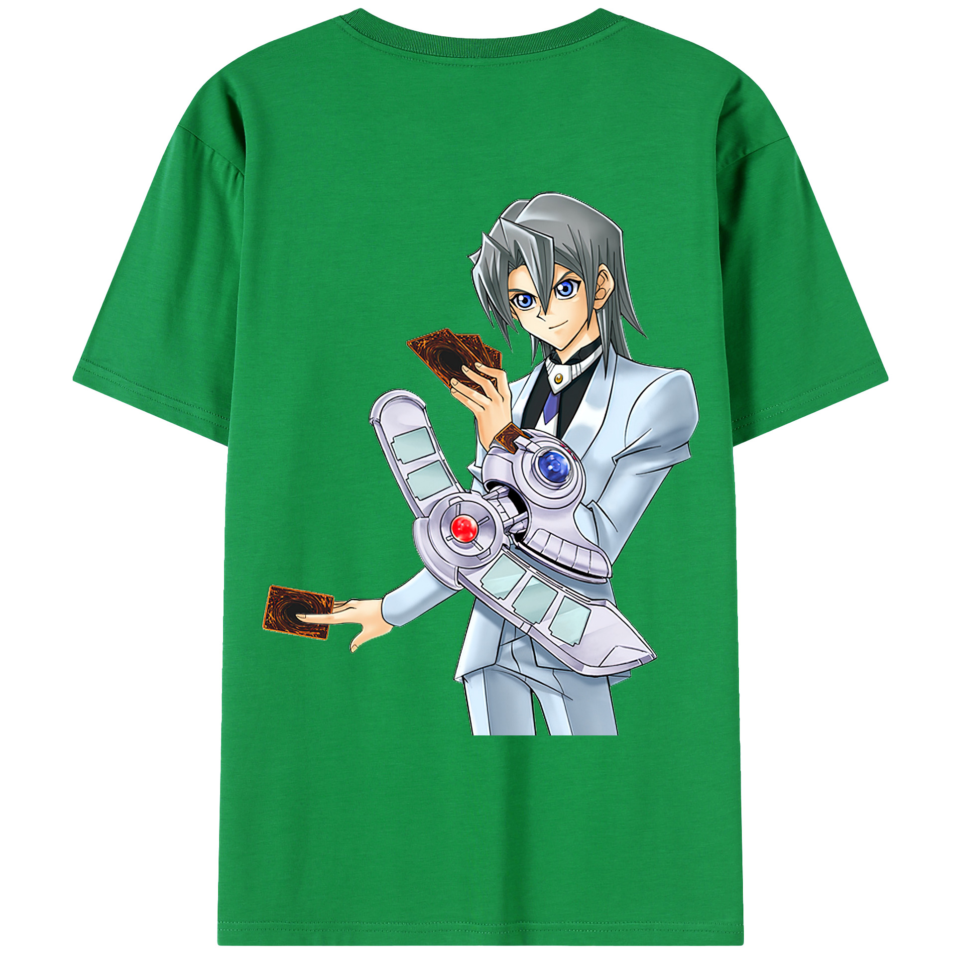 （画像用） 遊☆戯☆王 Yu-Gi-Oh! 綿100％ メンズ半袖Tシャツ（バックプリント） 通気性