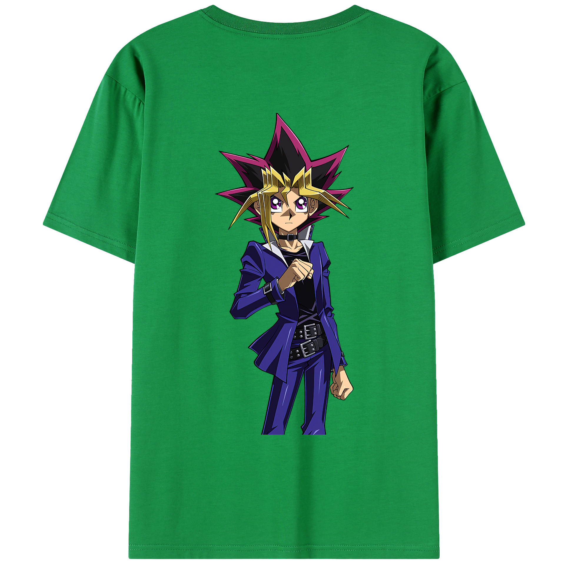 （画像用） 遊☆戯☆王 Yu-Gi-Oh! 綿100％ メンズ半袖Tシャツ（バックプリント） 通気性