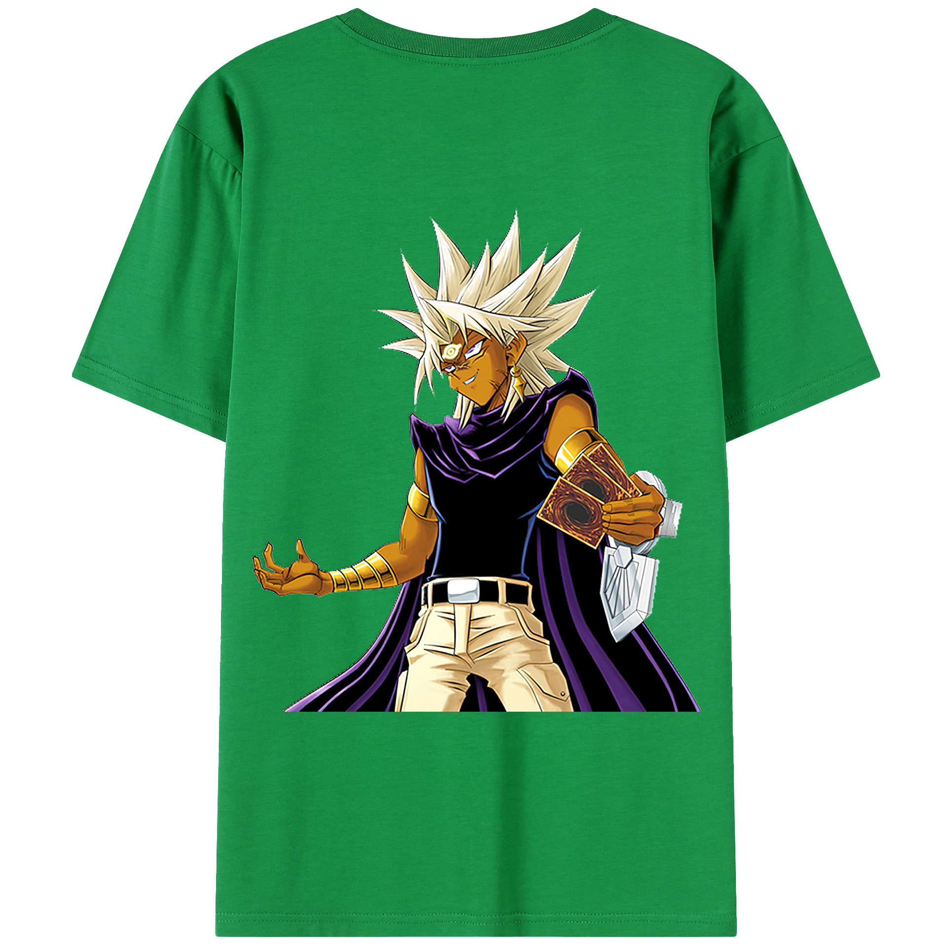 （画像用） 遊☆戯☆王 Yu-Gi-Oh! 綿100％ メンズ半袖Tシャツ（バックプリント） 通気性