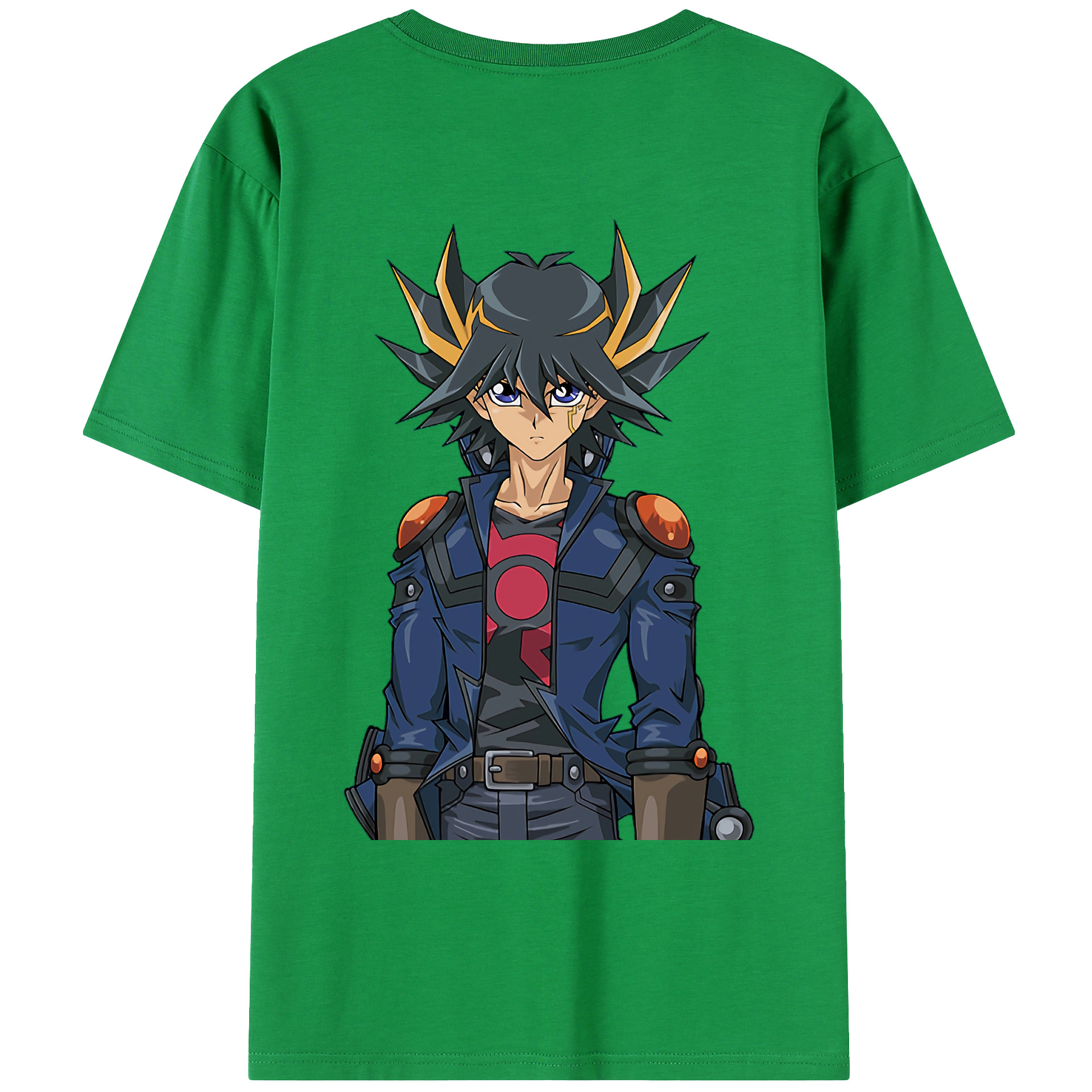 （画像用） 遊☆戯☆王 Yu-Gi-Oh! 綿100％ メンズ半袖Tシャツ（バックプリント） 通気性