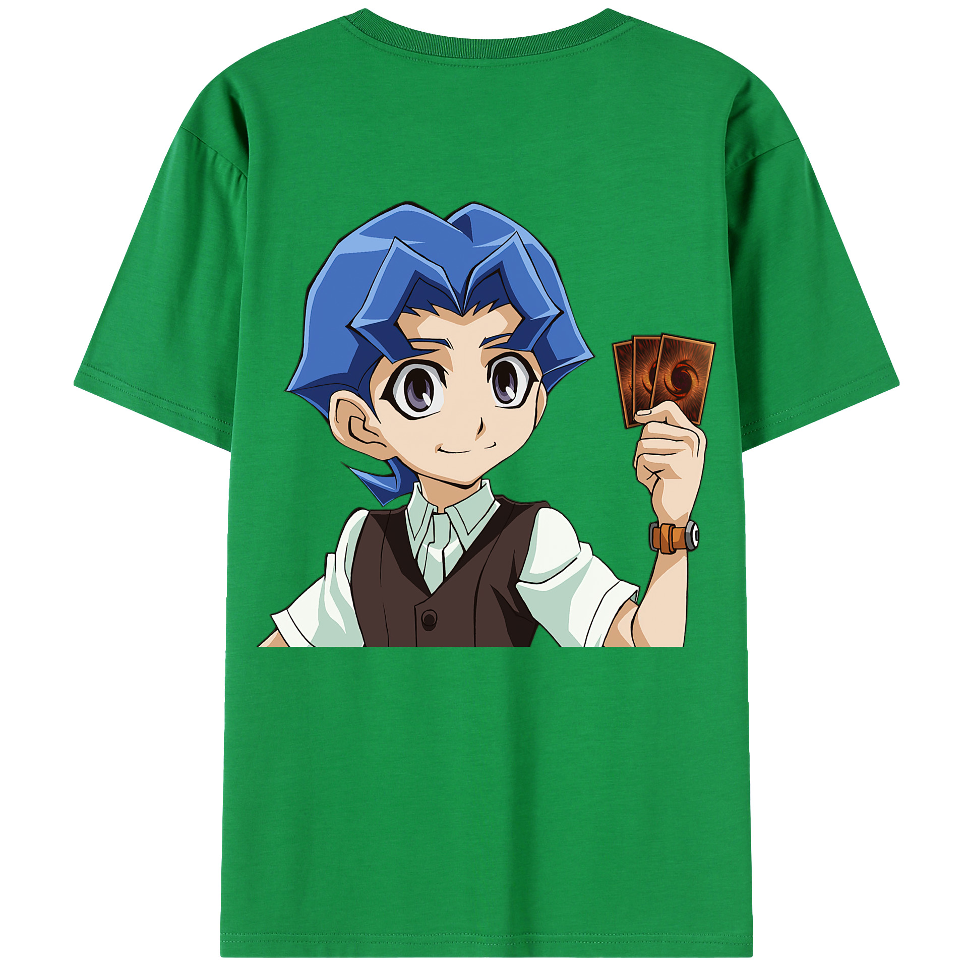 （画像用） 遊☆戯☆王 Yu-Gi-Oh! 綿100％ メンズ半袖Tシャツ（バックプリント） 通気性