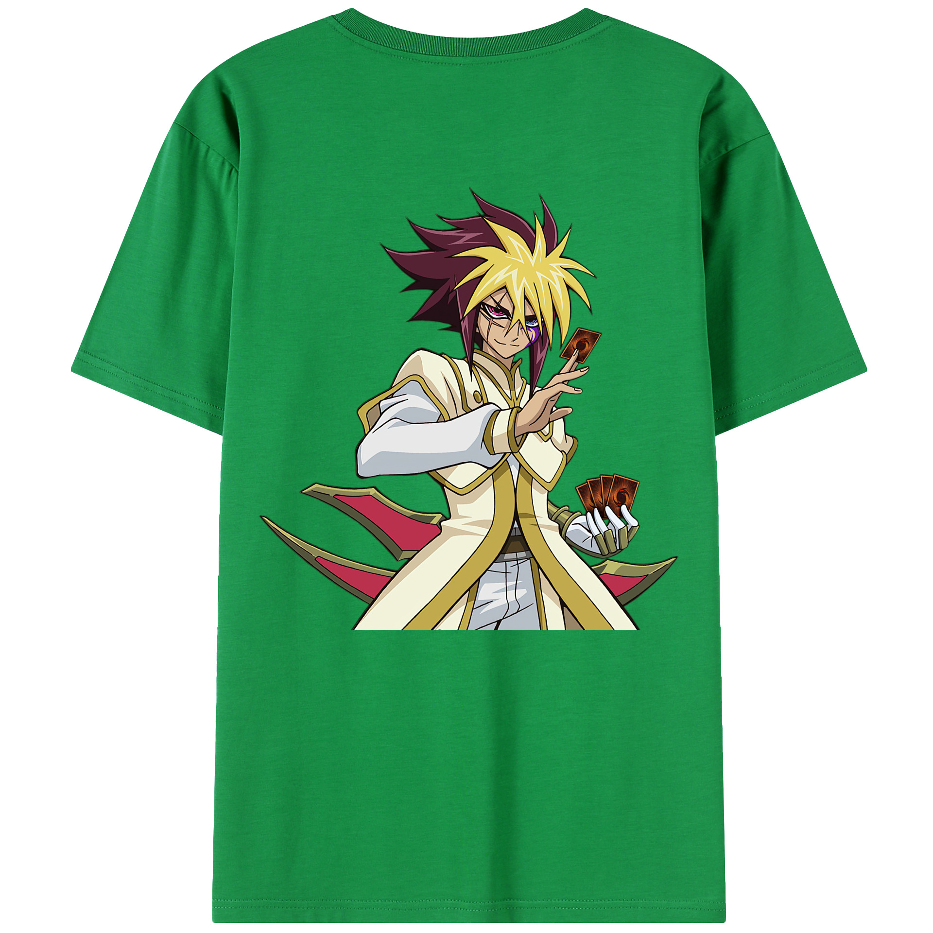 （画像用） 遊☆戯☆王 Yu-Gi-Oh! 綿100％ メンズ半袖Tシャツ（バックプリント） 通気性