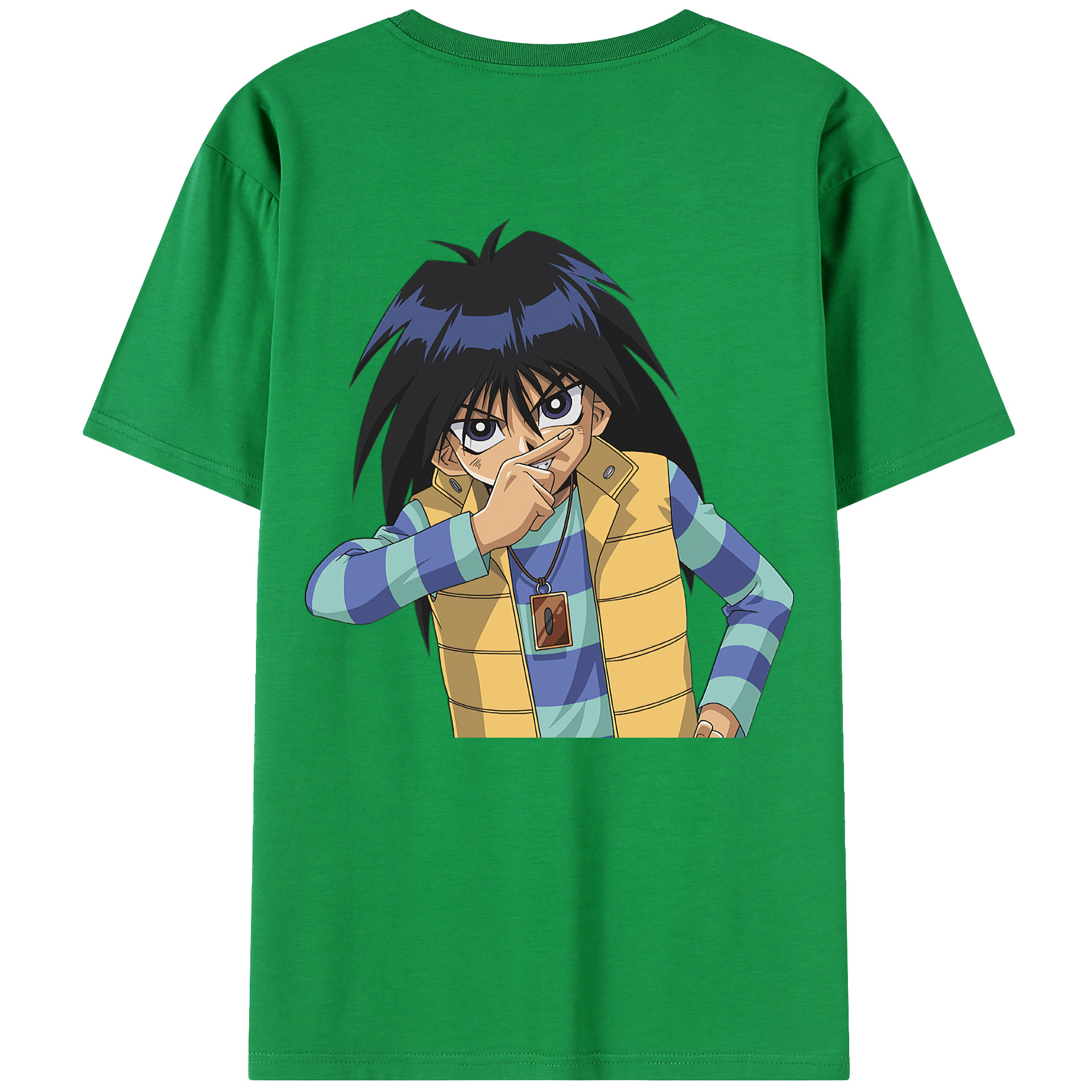 （画像用） 遊☆戯☆王 Yu-Gi-Oh! 綿100％ メンズ半袖Tシャツ（バックプリント） 通気性