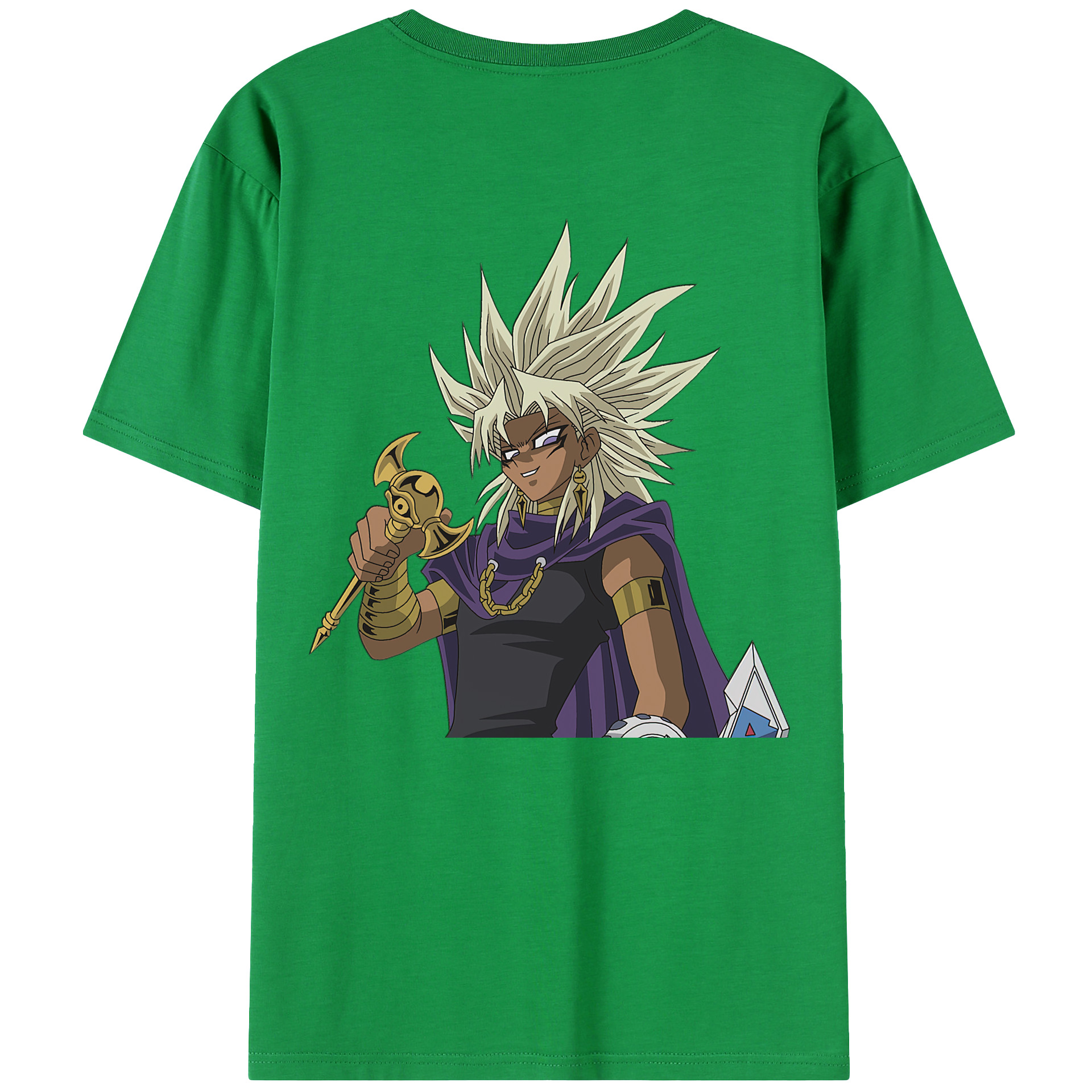 （画像用） 遊☆戯☆王 Yu-Gi-Oh! 綿100％ メンズ半袖Tシャツ（バックプリント） 通気性