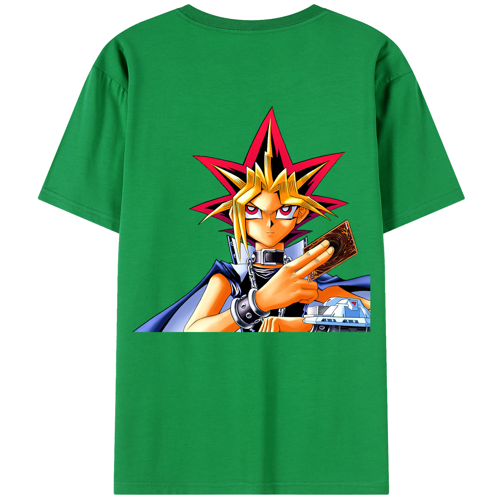 （画像用） 遊☆戯☆王 Yu-Gi-Oh! 綿100％ メンズ半袖Tシャツ（バックプリント） 通気性