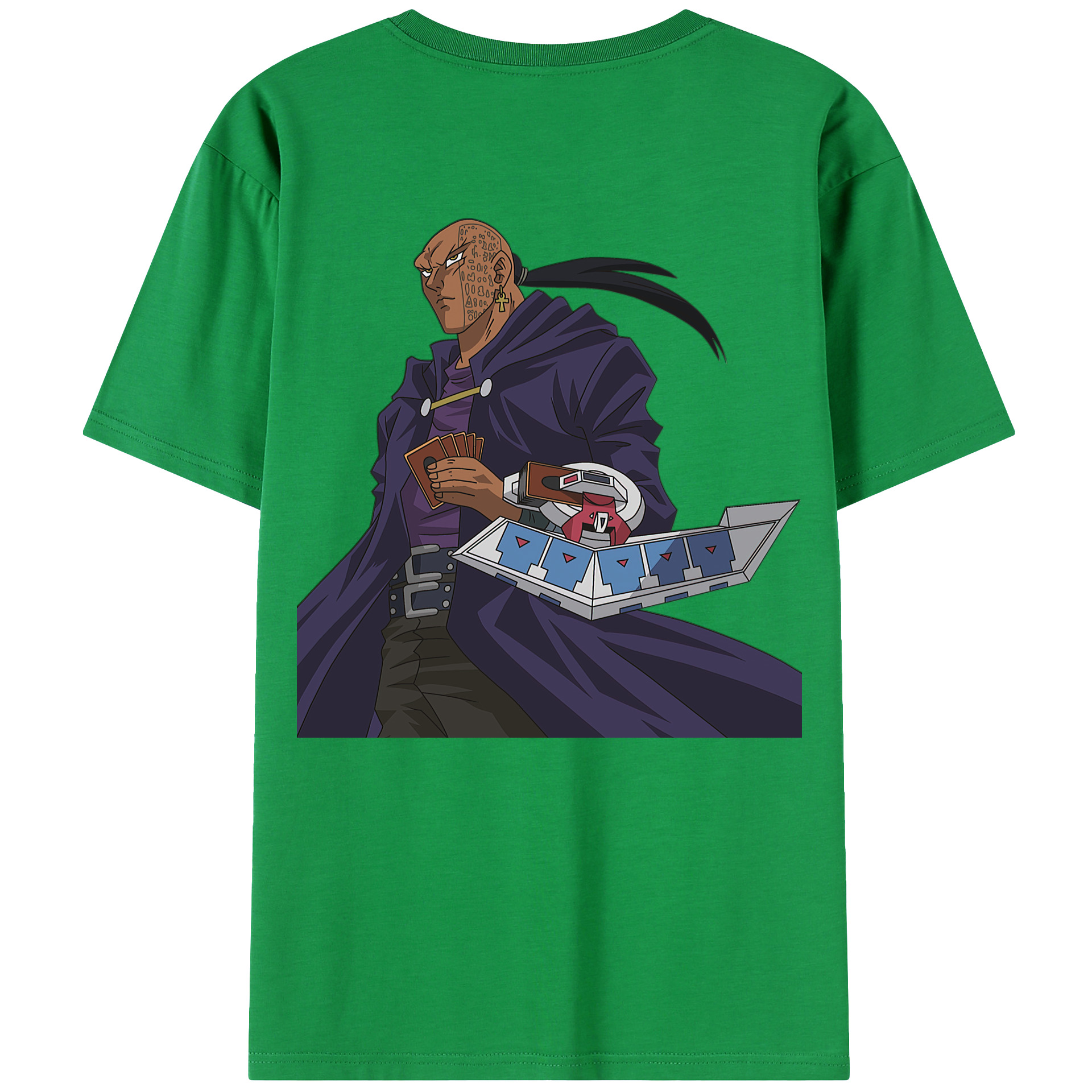 （画像用） 遊☆戯☆王 Yu-Gi-Oh! 綿100％ メンズ半袖Tシャツ（バックプリント） 通気性