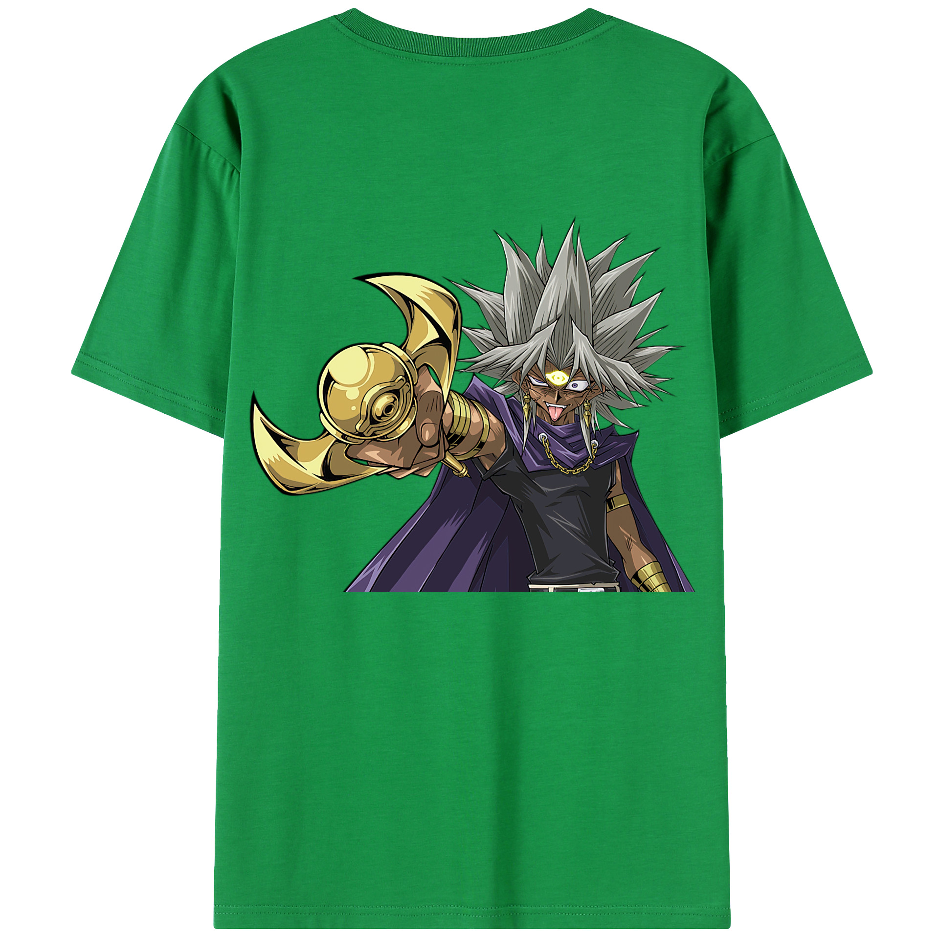（画像用） 遊☆戯☆王 Yu-Gi-Oh! 綿100％ メンズ半袖Tシャツ（バックプリント） 通気性