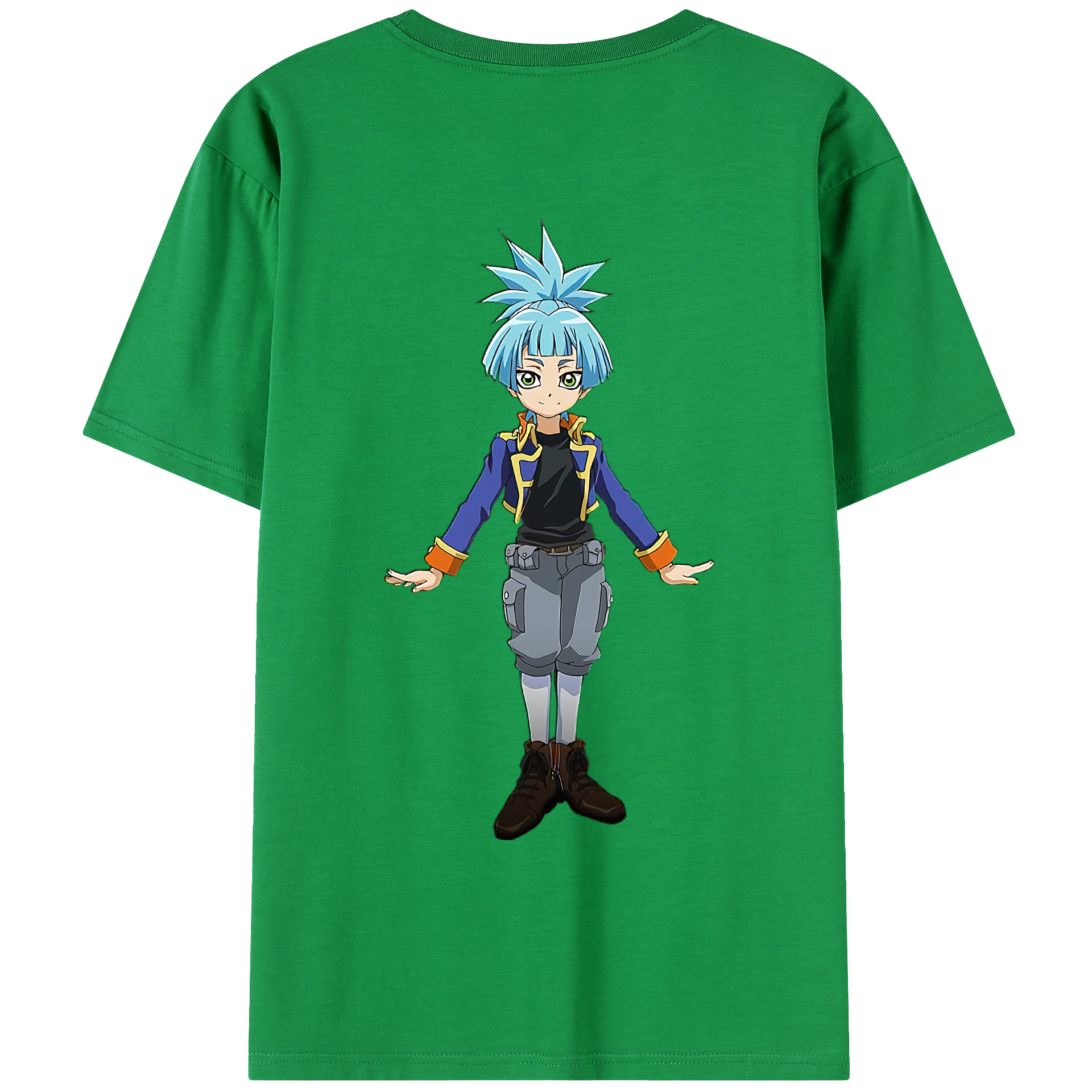 （画像用） 遊☆戯☆王 Yu-Gi-Oh! 綿100％ メンズ半袖Tシャツ（バックプリント） 通気性
