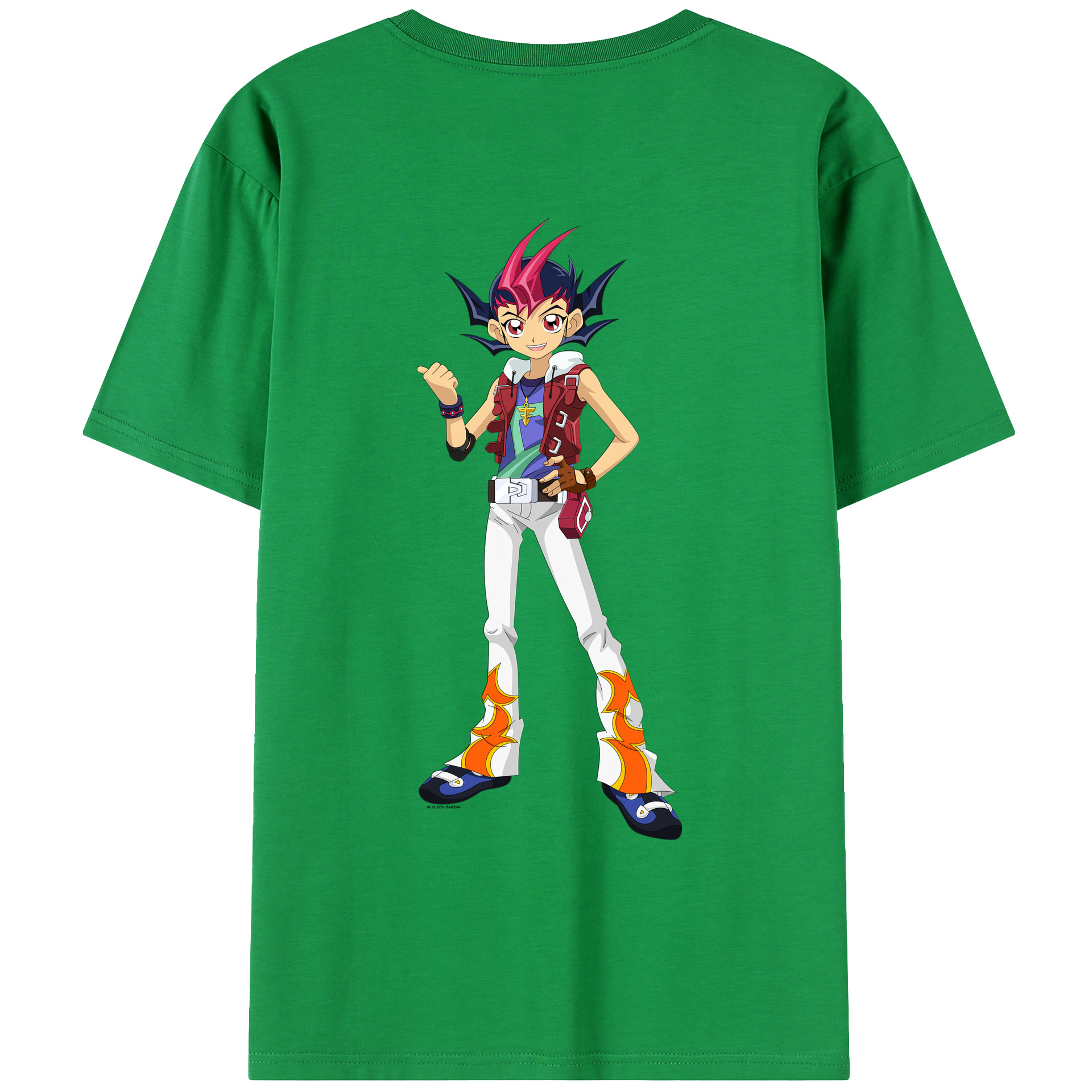 （画像用） 遊☆戯☆王 Yu-Gi-Oh! 綿100％ メンズ半袖Tシャツ（バックプリント） 通気性