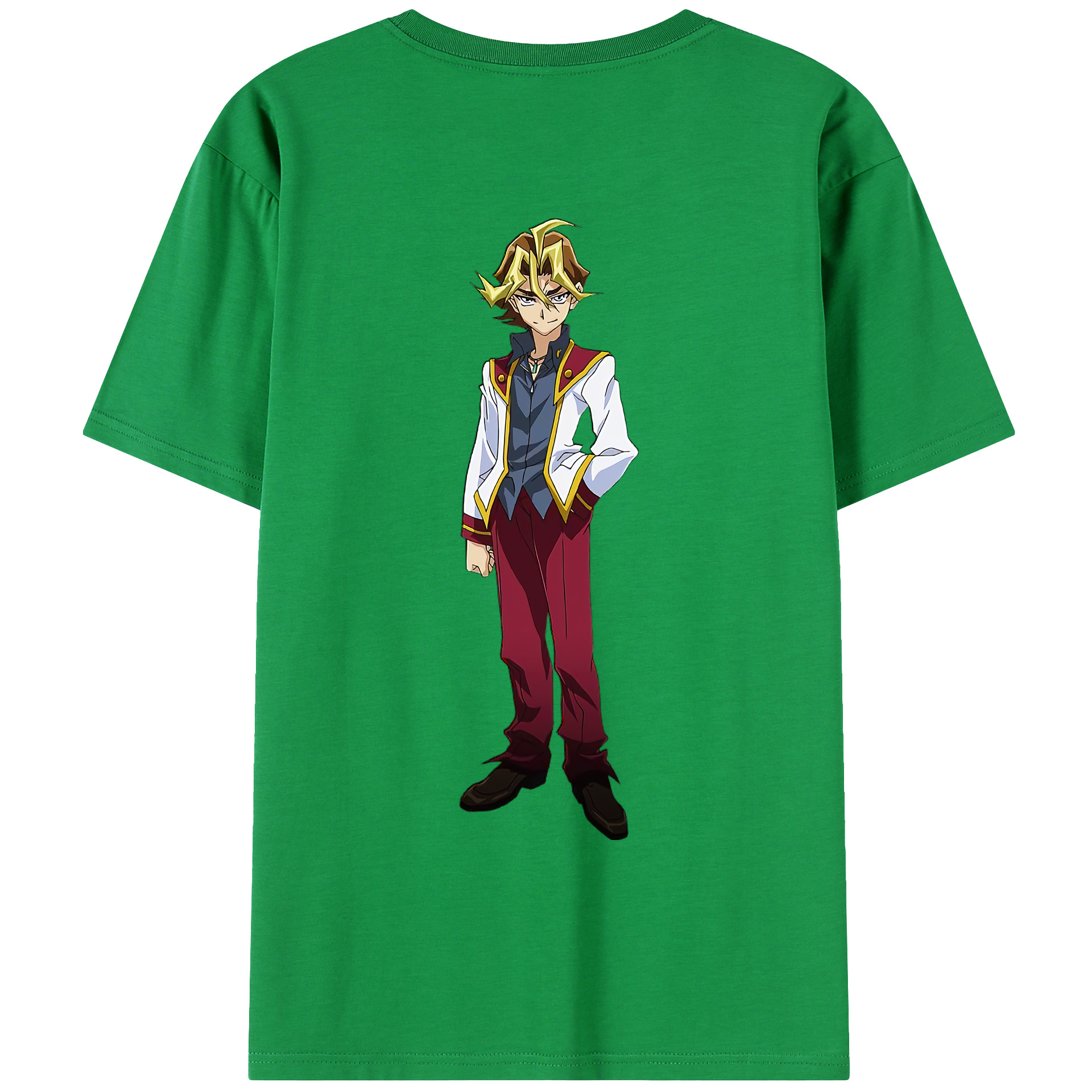 （画像用） 遊☆戯☆王 Yu-Gi-Oh! 綿100％ メンズ半袖Tシャツ（バックプリント） 通気性