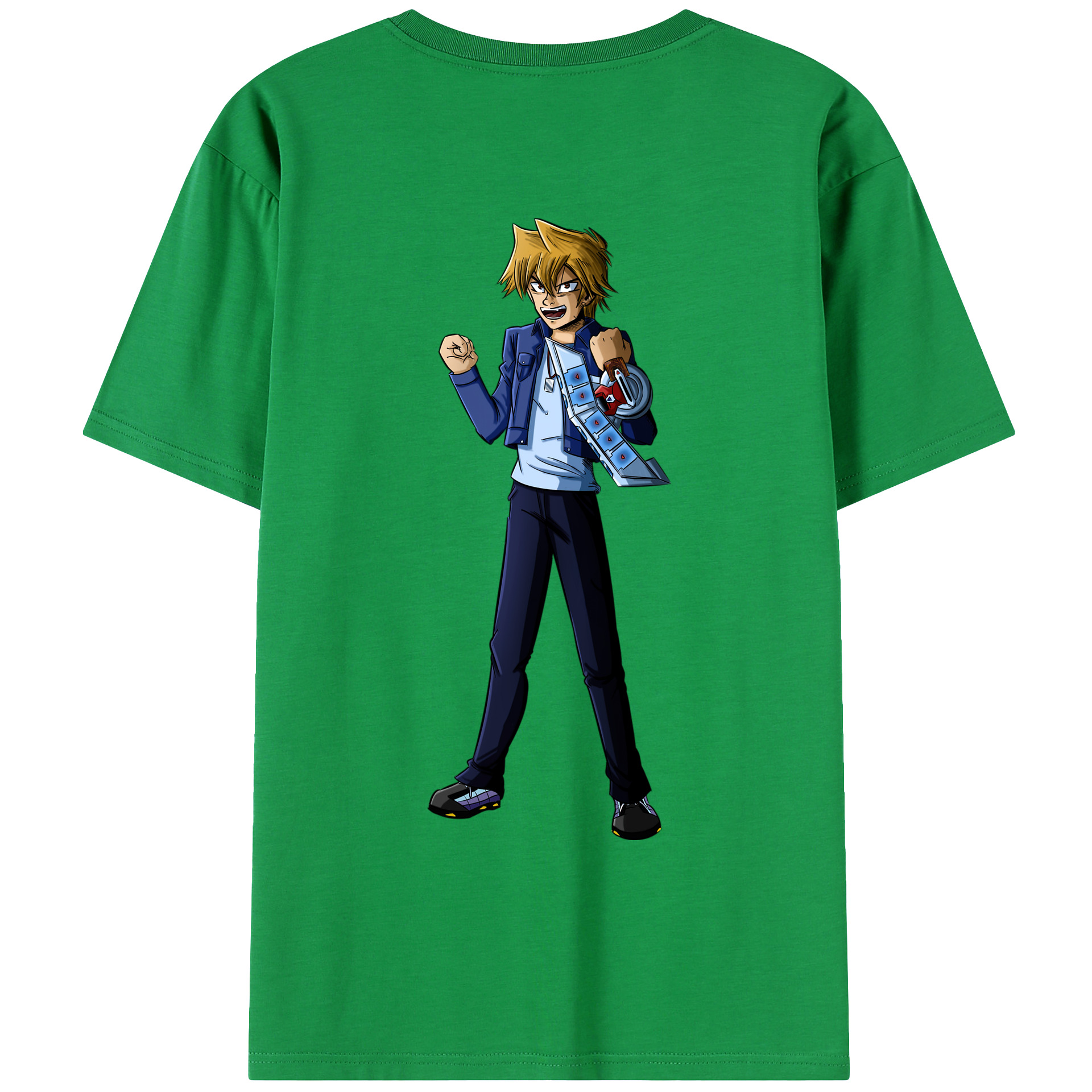 （画像用） 遊☆戯☆王 Yu-Gi-Oh! 綿100％ メンズ半袖Tシャツ（バックプリント） 通気性