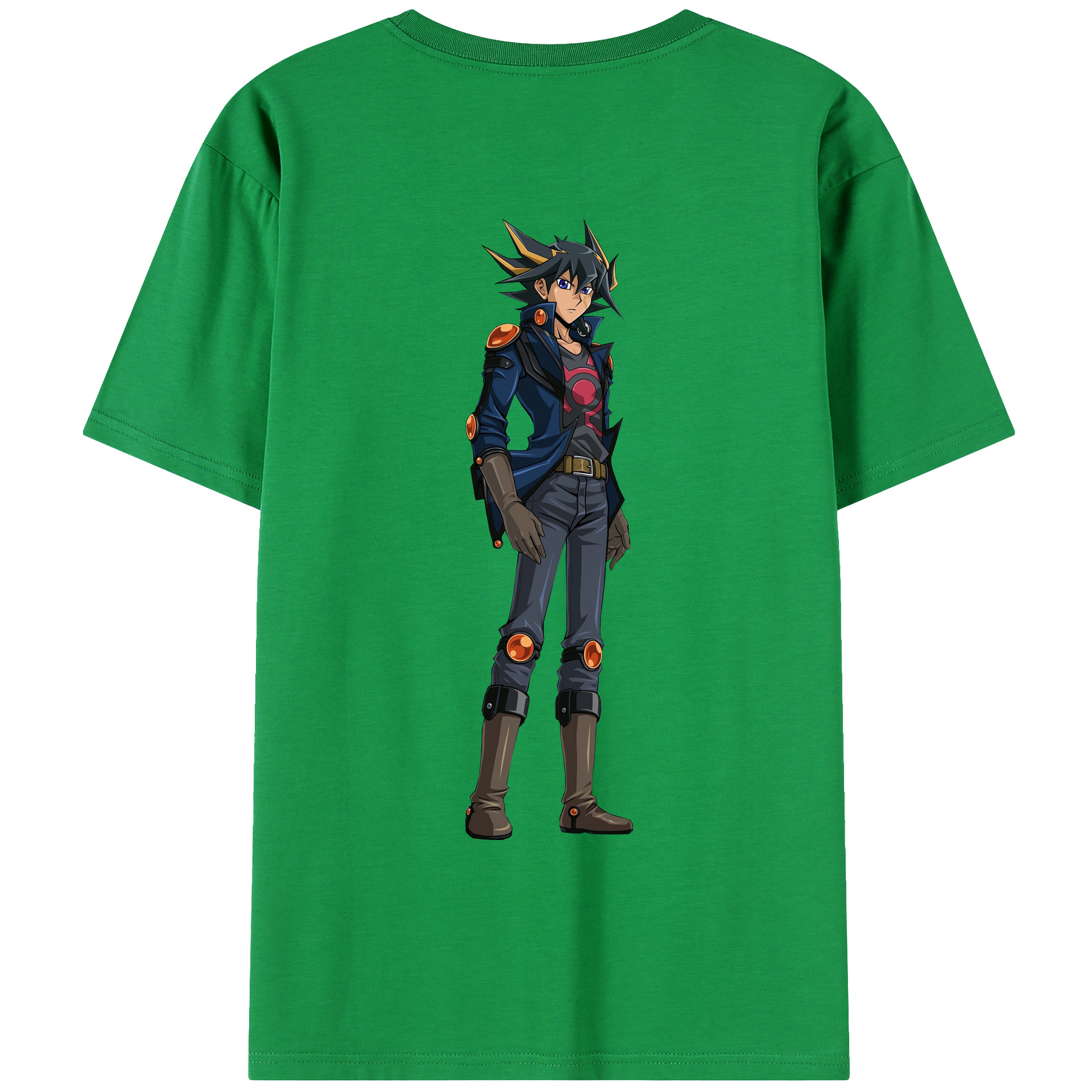 （画像用） 遊☆戯☆王 Yu-Gi-Oh! 綿100％ メンズ半袖Tシャツ（バックプリント） 通気性