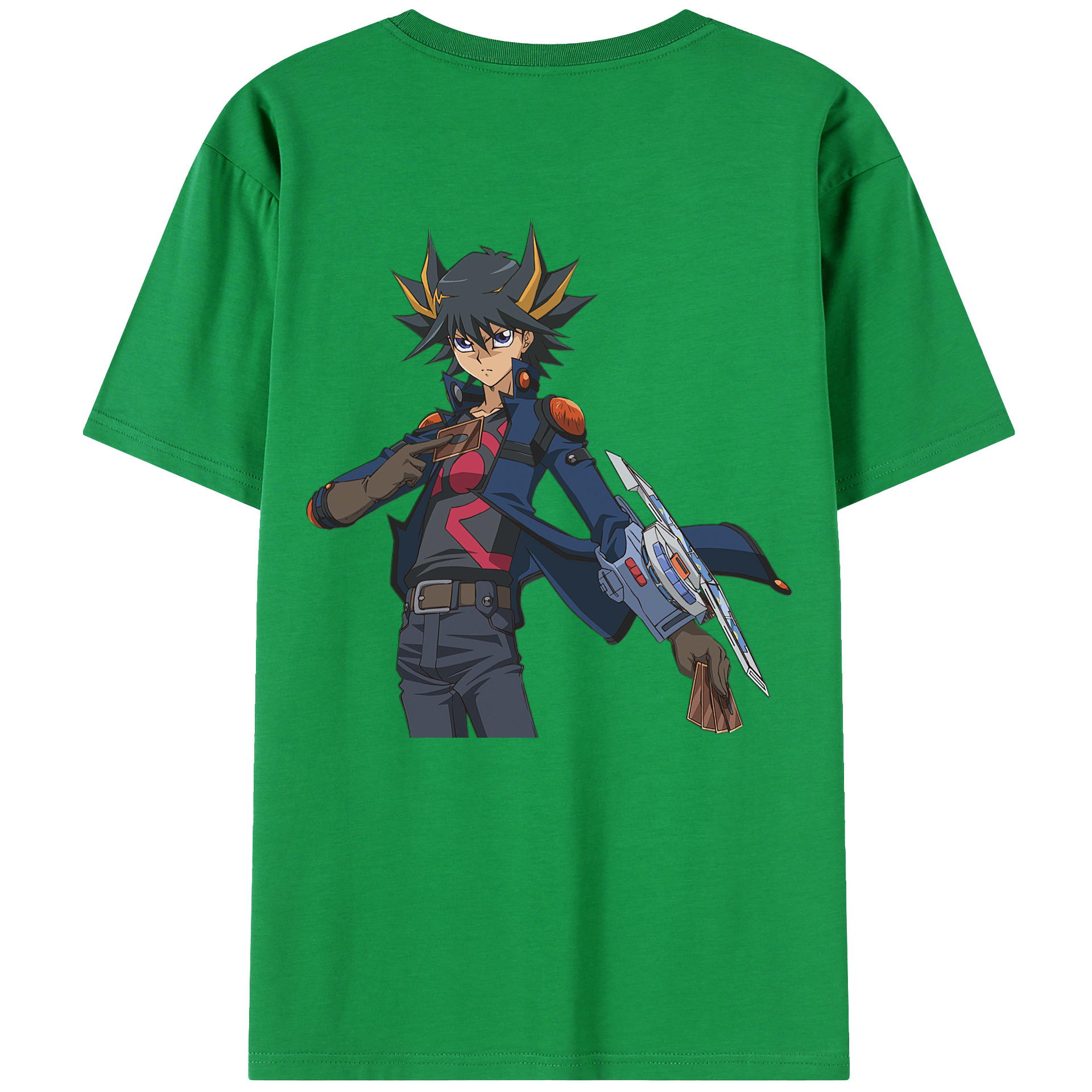 （画像用） 遊☆戯☆王 Yu-Gi-Oh! 綿100％ メンズ半袖Tシャツ（バックプリント） 通気性