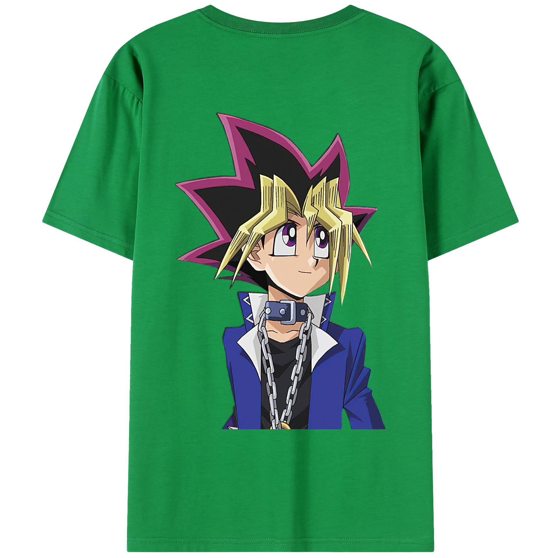 （画像用） 遊☆戯☆王 Yu-Gi-Oh! 綿100％ メンズ半袖Tシャツ（バックプリント） 通気性