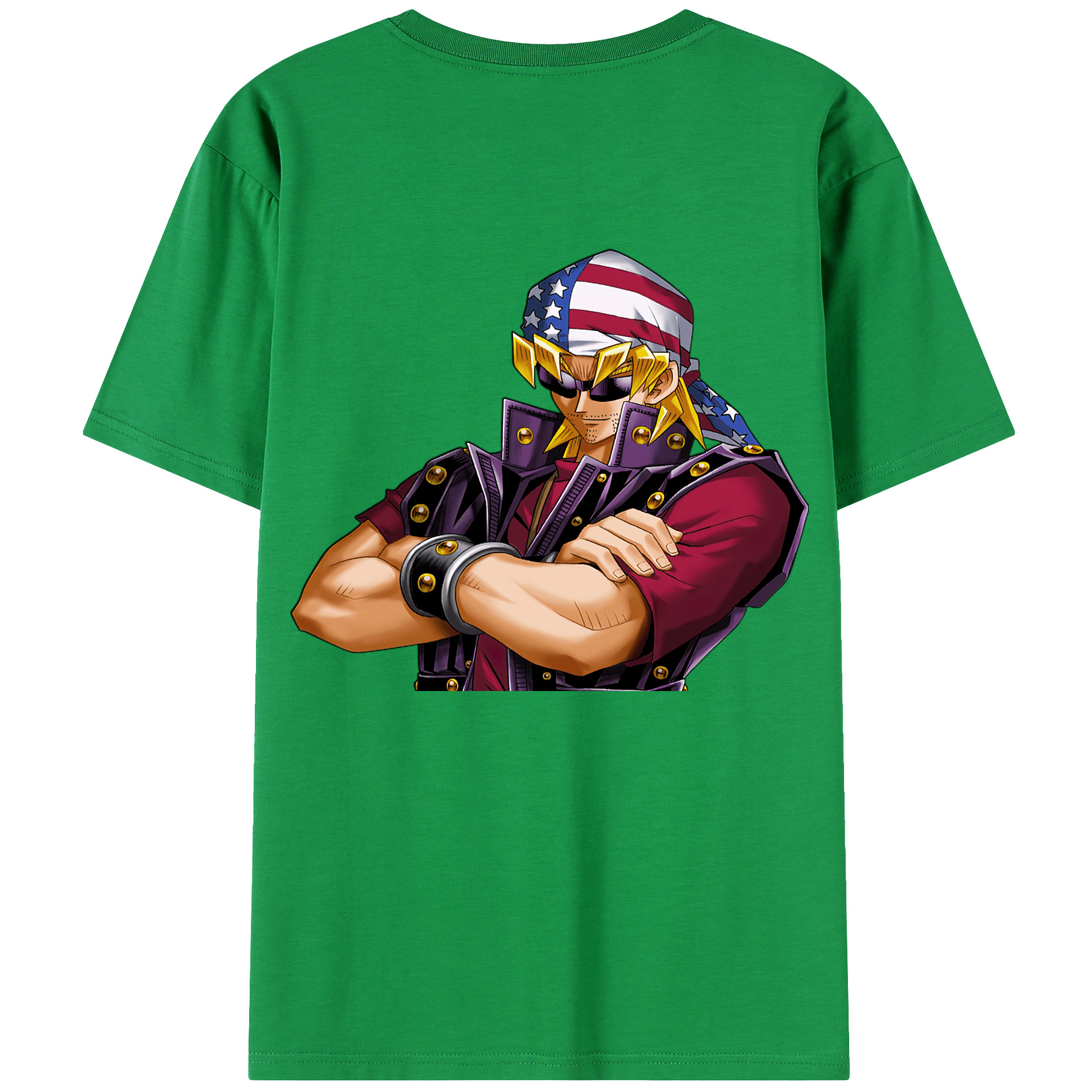 （画像用） 遊☆戯☆王 Yu-Gi-Oh! 綿100％ メンズ半袖Tシャツ（バックプリント） 通気性