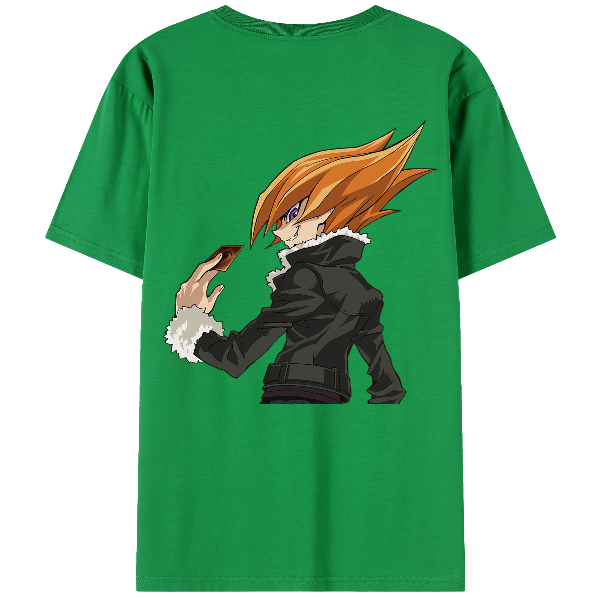 （画像用） 遊☆戯☆王 Yu-Gi-Oh! 綿100％ メンズ半袖Tシャツ（バックプリント） 通気性