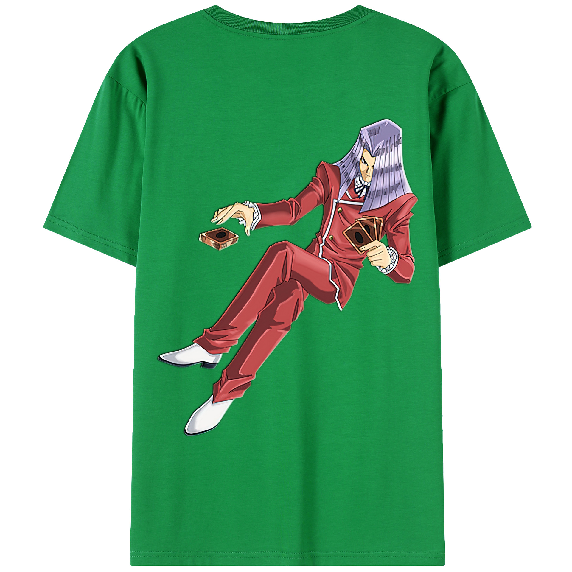 （画像用） 遊☆戯☆王 Yu-Gi-Oh! 綿100％ メンズ半袖Tシャツ（バックプリント） 通気性