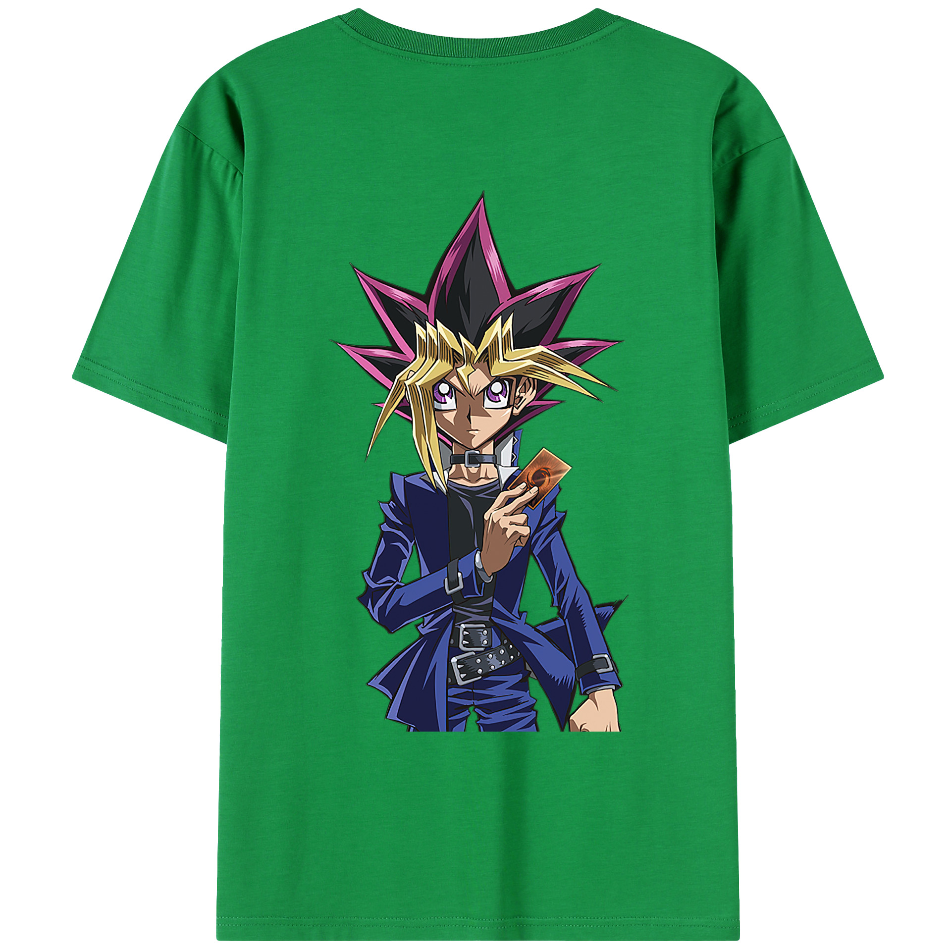 （画像用） 遊☆戯☆王 Yu-Gi-Oh! 綿100％ メンズ半袖Tシャツ（バックプリント） 通気性