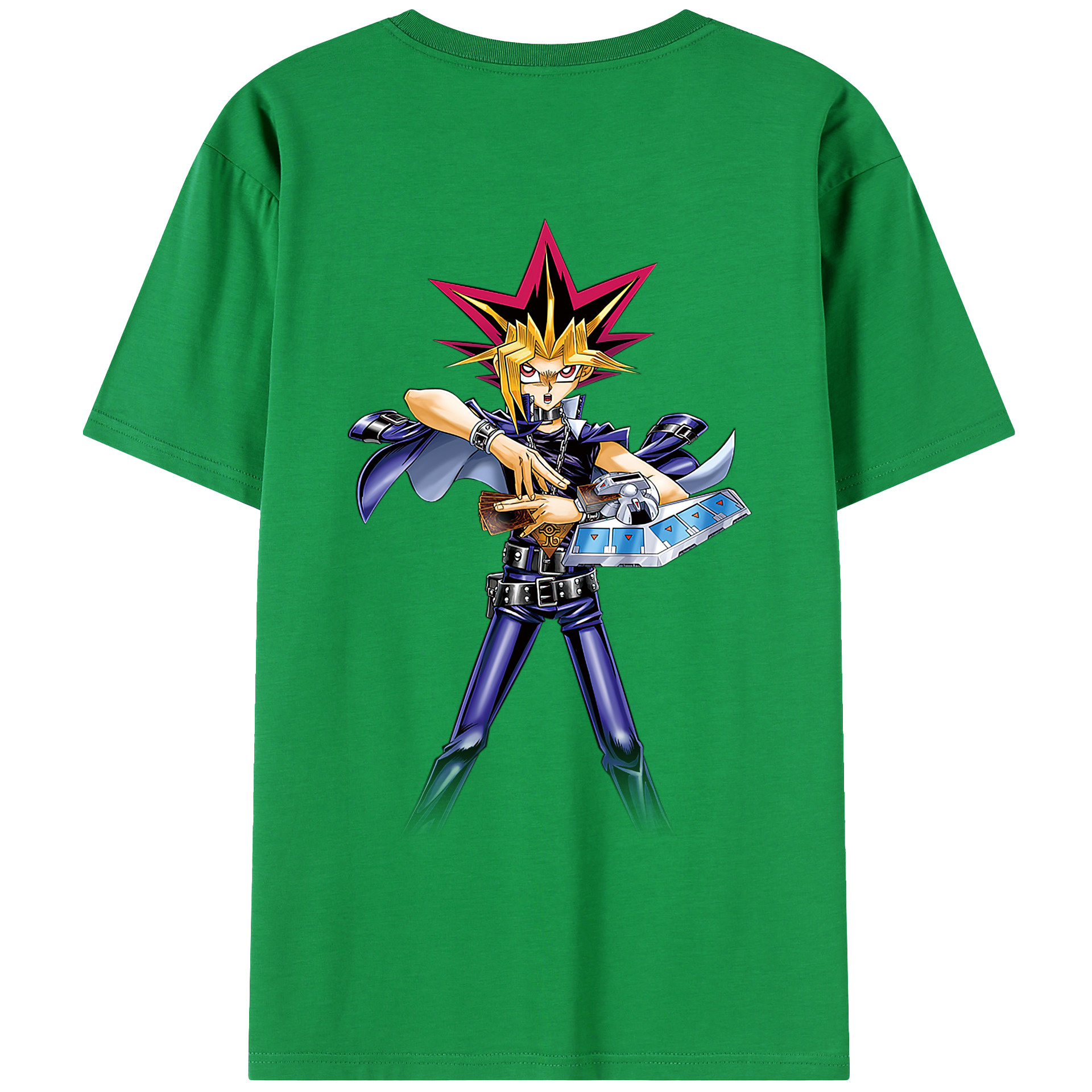 （画像用） 遊☆戯☆王 Yu-Gi-Oh! 綿100％ メンズ半袖Tシャツ（バックプリント） 通気性