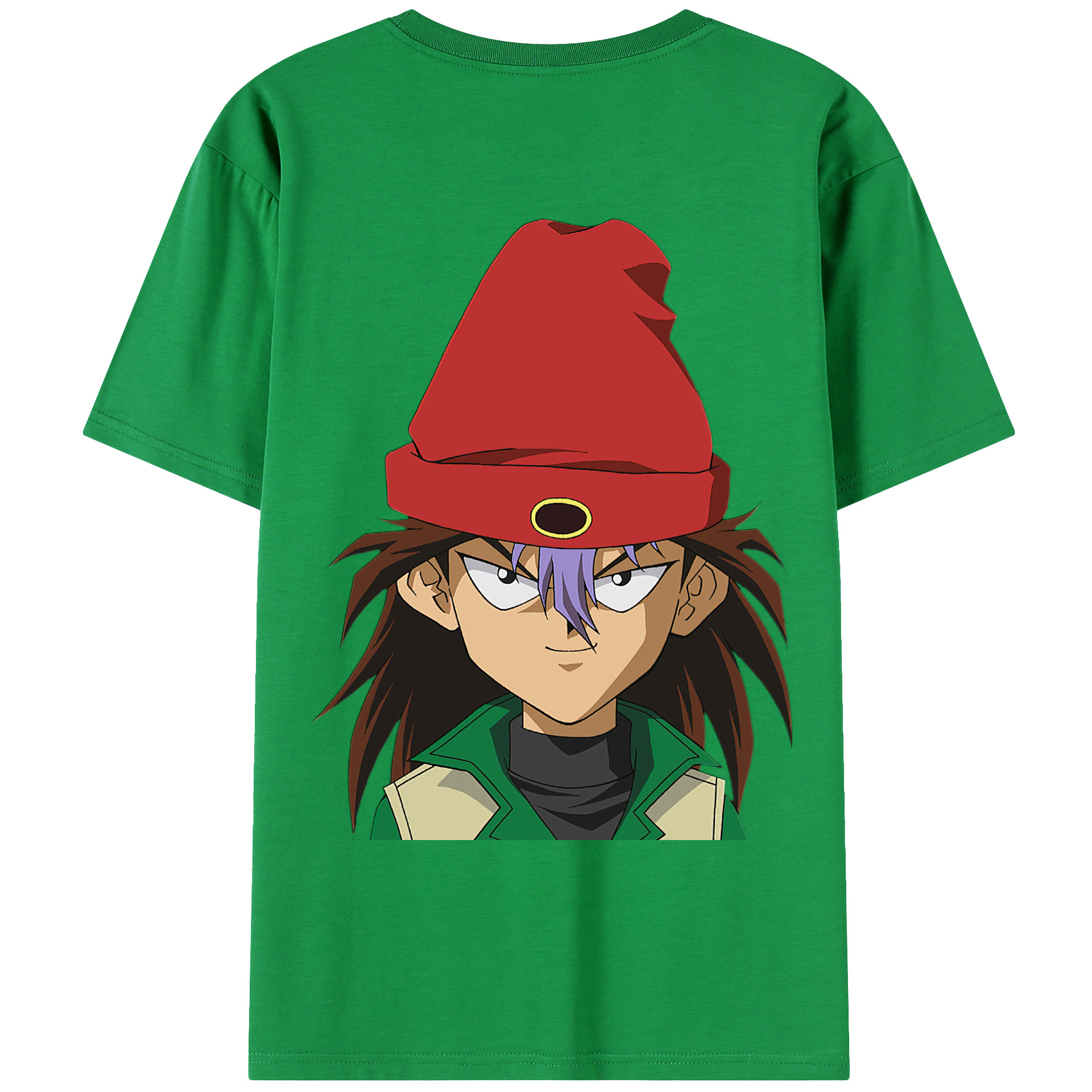 （画像用） 遊☆戯☆王 Yu-Gi-Oh! 綿100％ メンズ半袖Tシャツ（バックプリント） 通気性