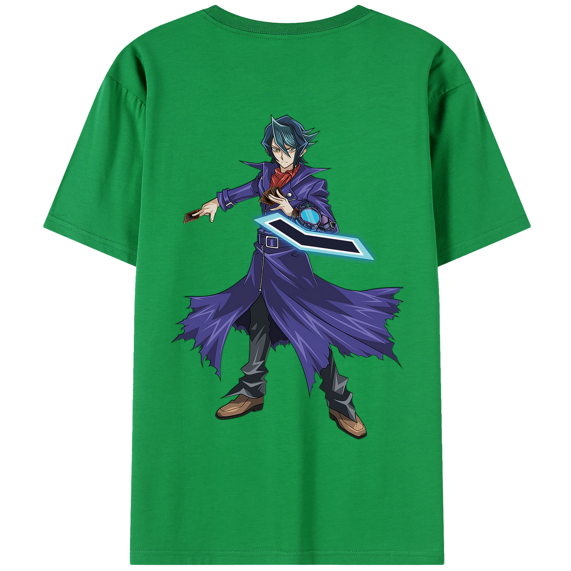 （画像用） 遊☆戯☆王 Yu-Gi-Oh! 綿100％ メンズ半袖Tシャツ（バックプリント） 通気性
