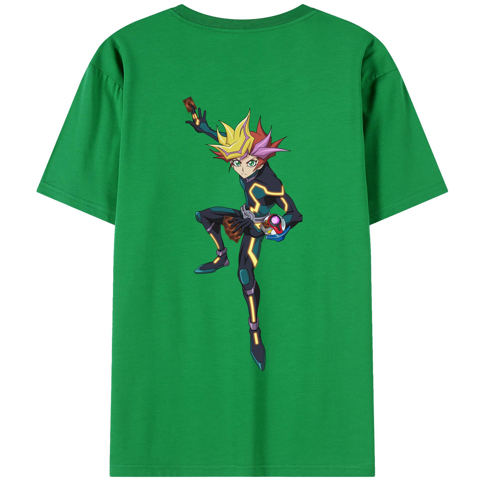 （画像用） 遊☆戯☆王 Yu-Gi-Oh! 綿100％ メンズ半袖Tシャツ（バックプリント） 通気性