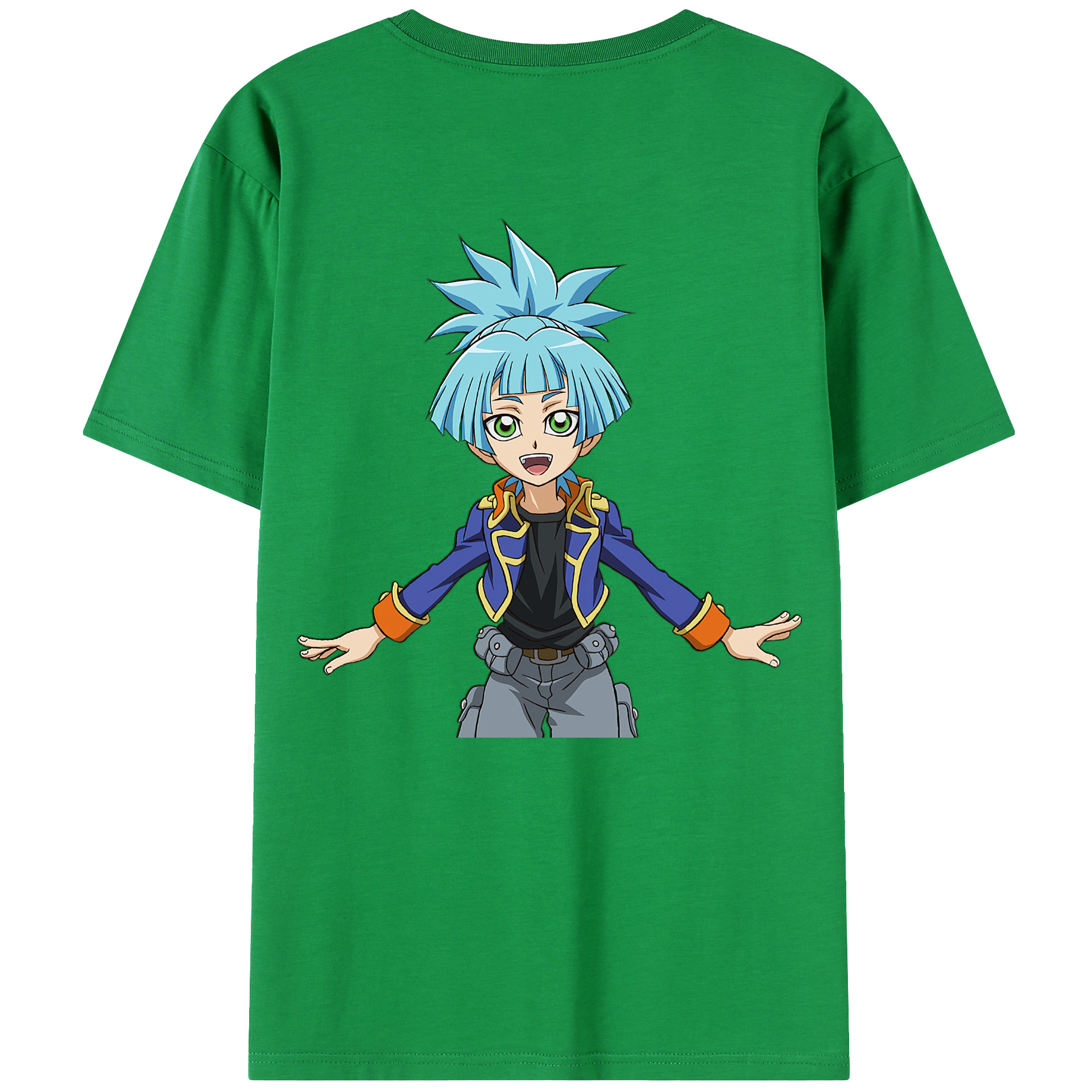 （画像用） 遊☆戯☆王 Yu-Gi-Oh! 綿100％ メンズ半袖Tシャツ（バックプリント） 通気性