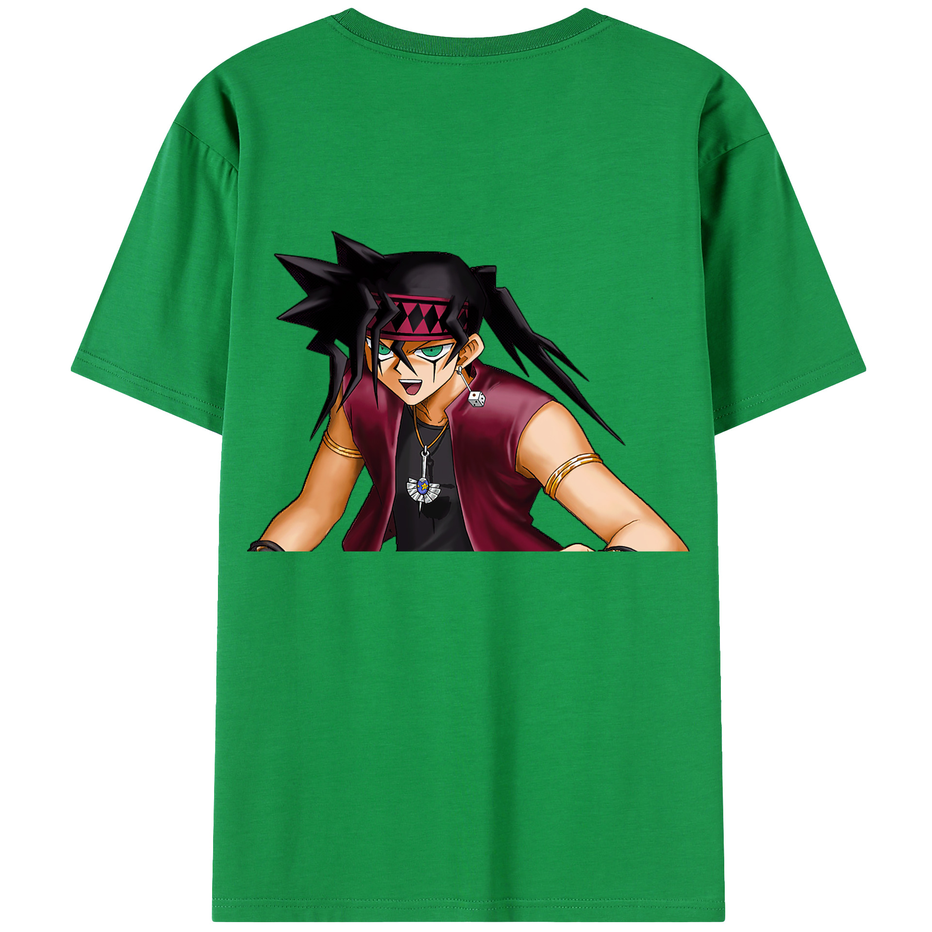 （画像用） 遊☆戯☆王 Yu-Gi-Oh! 綿100％ メンズ半袖Tシャツ（バックプリント） 通気性