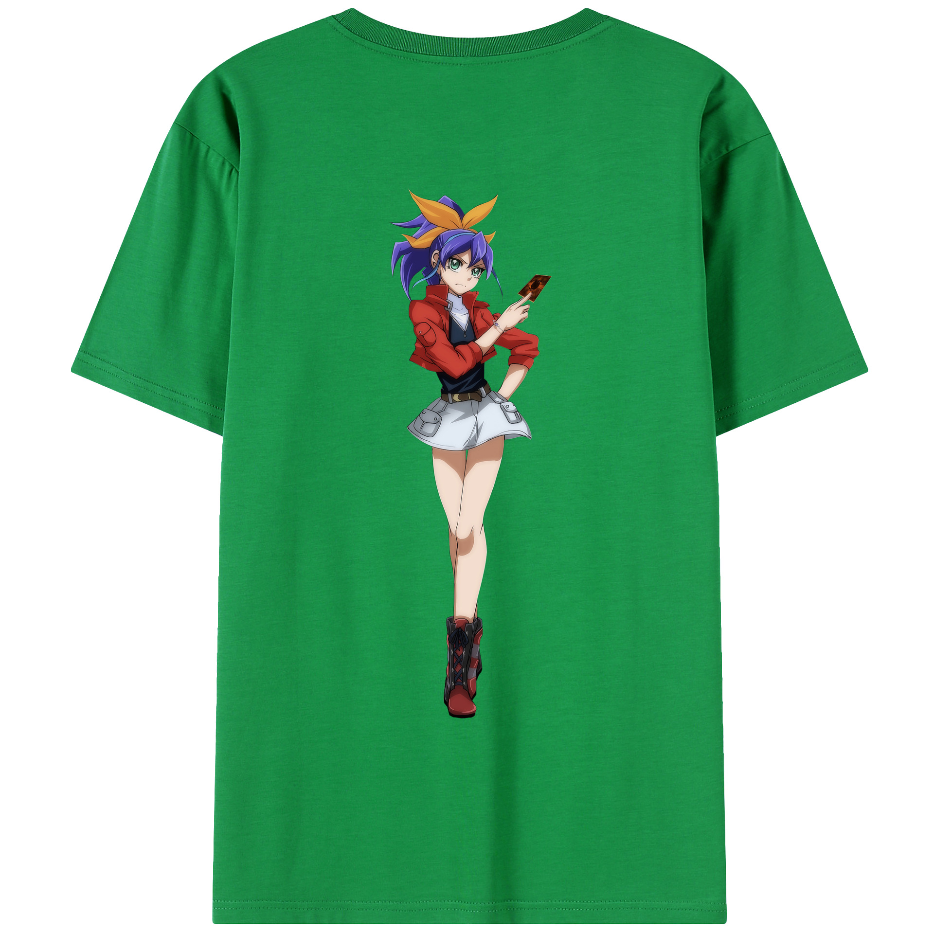 （画像用） 遊☆戯☆王 Yu-Gi-Oh! 綿100％ メンズ半袖Tシャツ（バックプリント） 通気性