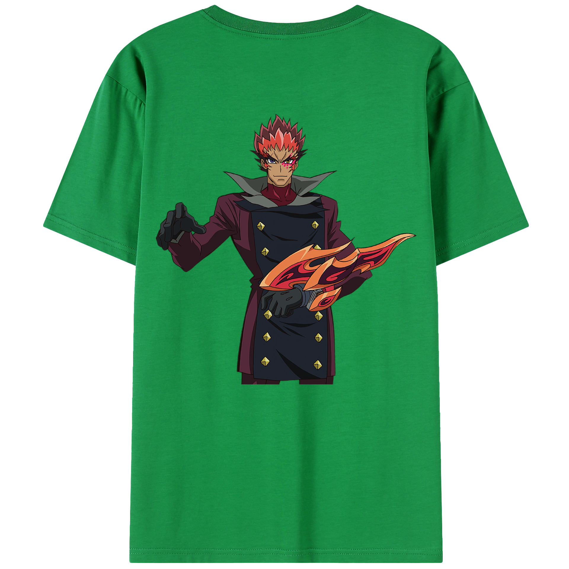 （画像用） 遊☆戯☆王 Yu-Gi-Oh! 綿100％ メンズ半袖Tシャツ（バックプリント） 通気性