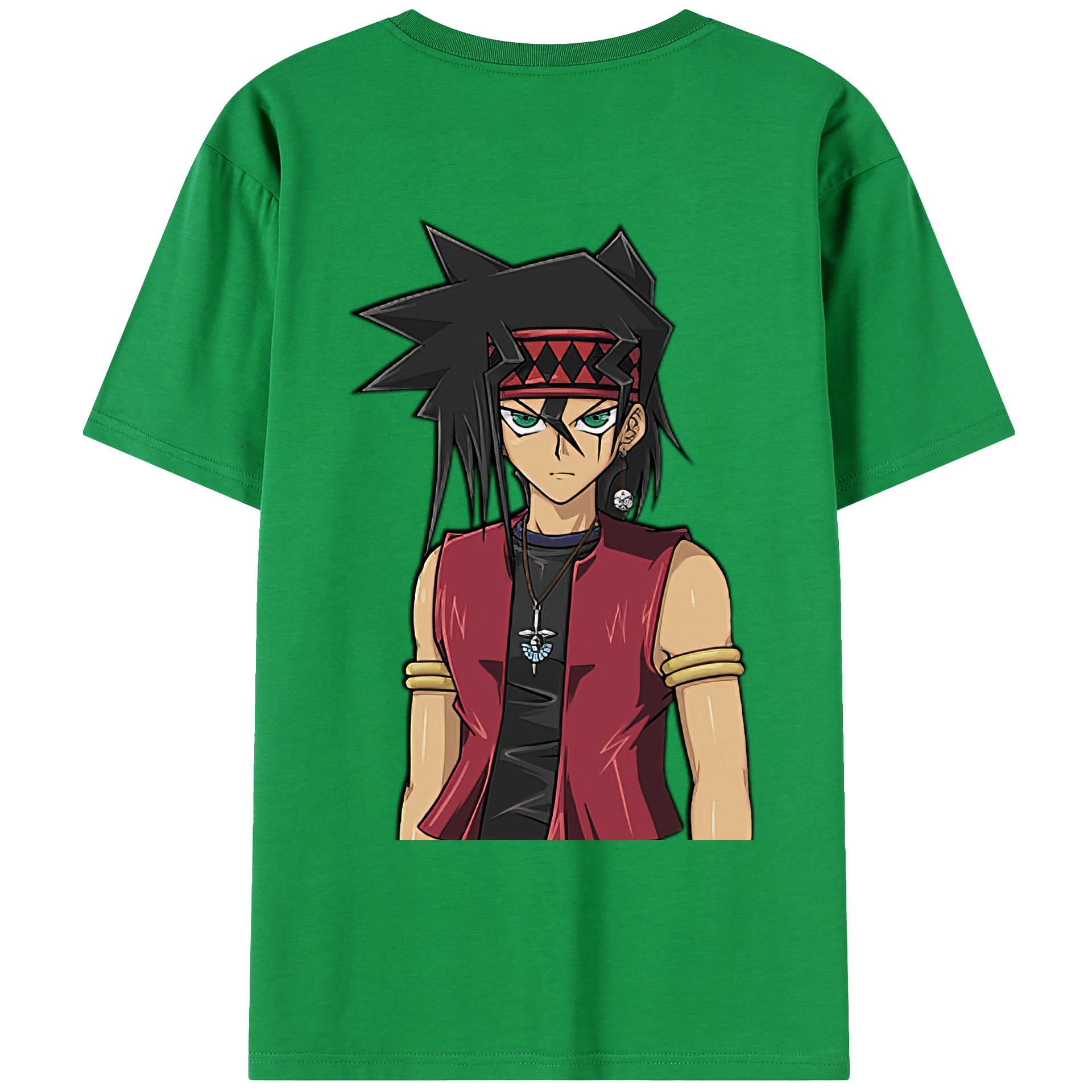 （画像用） 遊☆戯☆王 Yu-Gi-Oh! 綿100％ メンズ半袖Tシャツ（バックプリント） 通気性