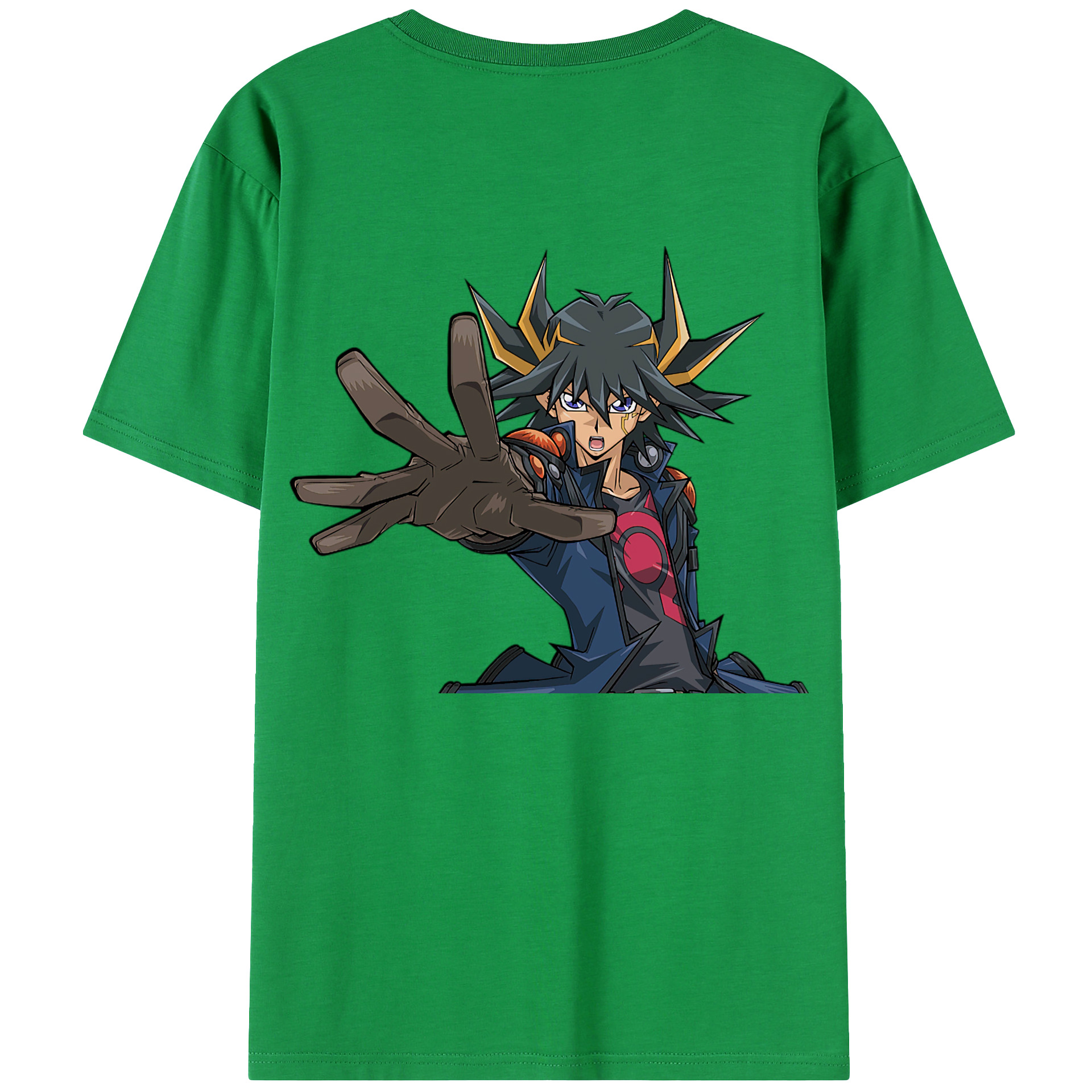 （画像用） 遊☆戯☆王 Yu-Gi-Oh! 綿100％ メンズ半袖Tシャツ（バックプリント） 通気性