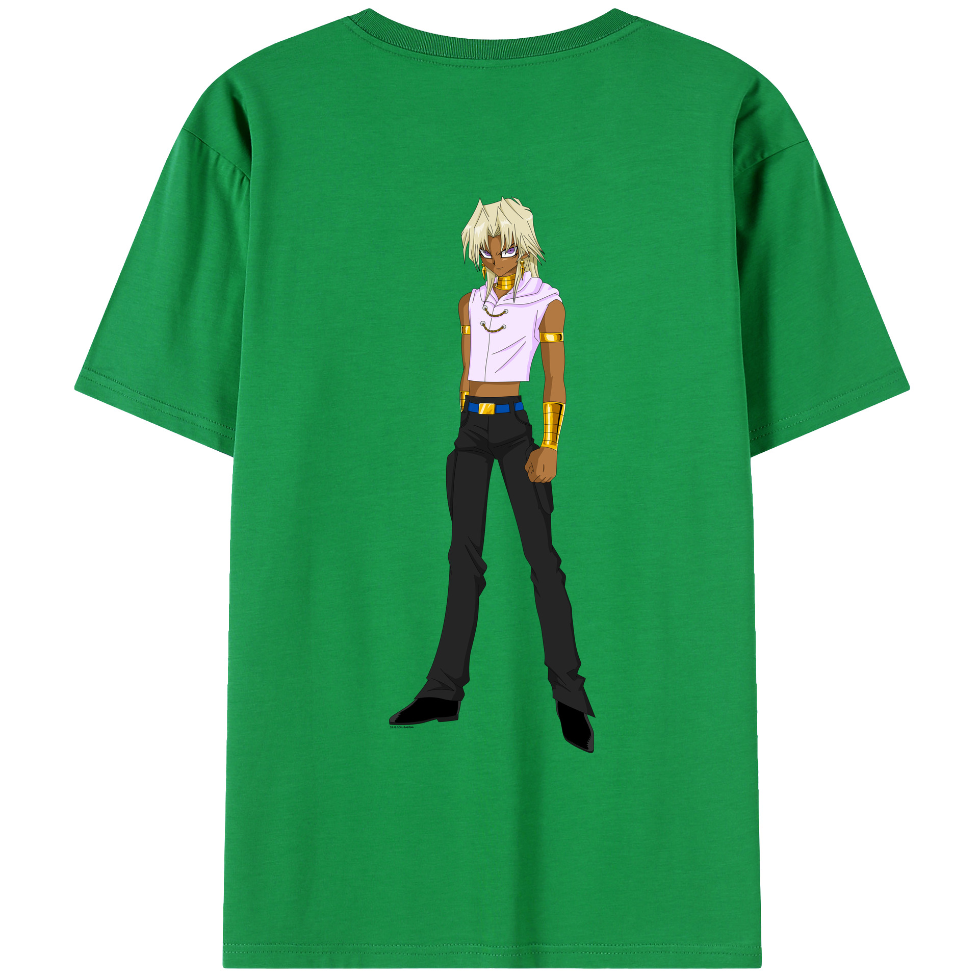 （画像用） 遊☆戯☆王 Yu-Gi-Oh! 綿100％ メンズ半袖Tシャツ（バックプリント） 通気性