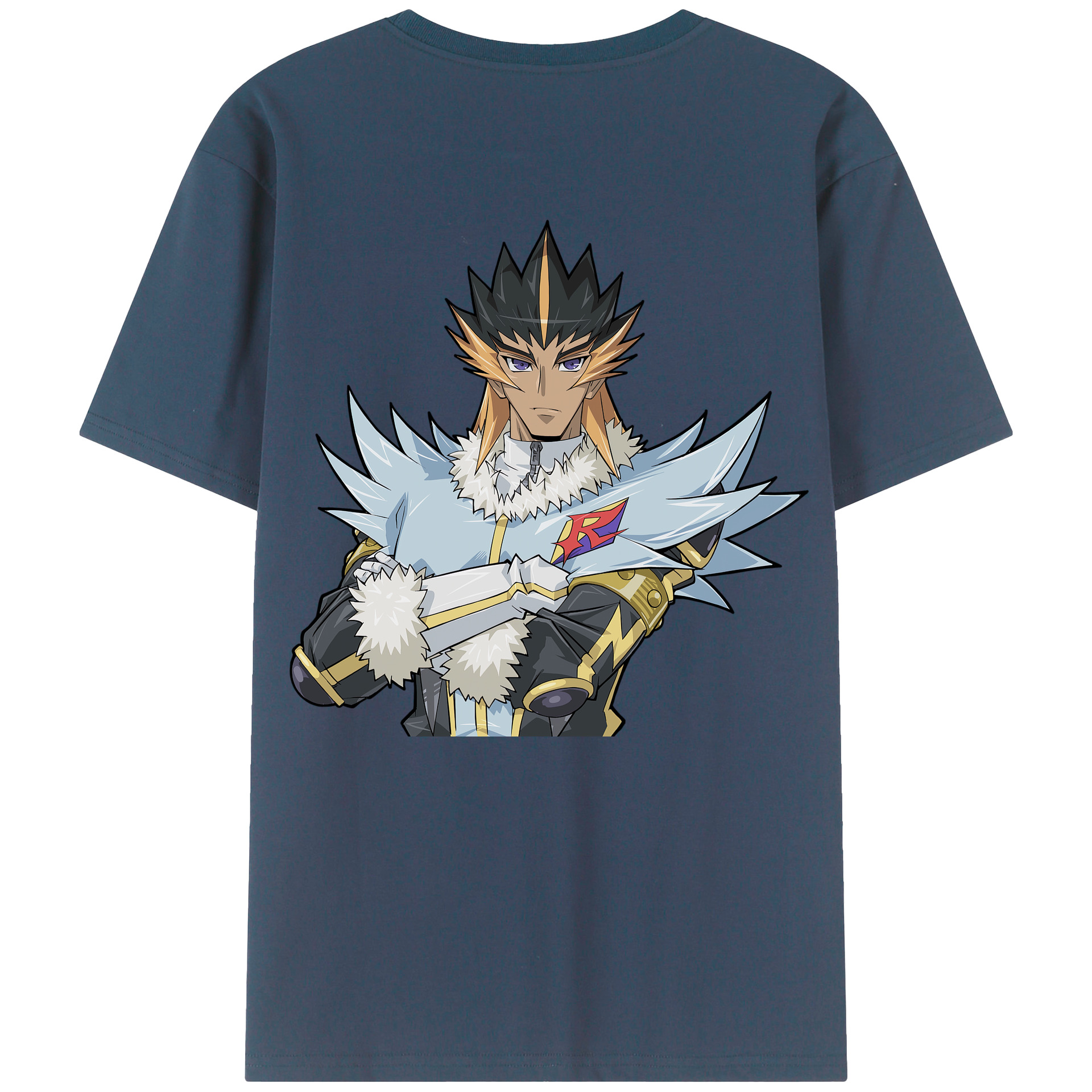 （画像用） 遊☆戯☆王 Yu-Gi-Oh! 綿100％ メンズ半袖Tシャツ（バックプリント） 通気性