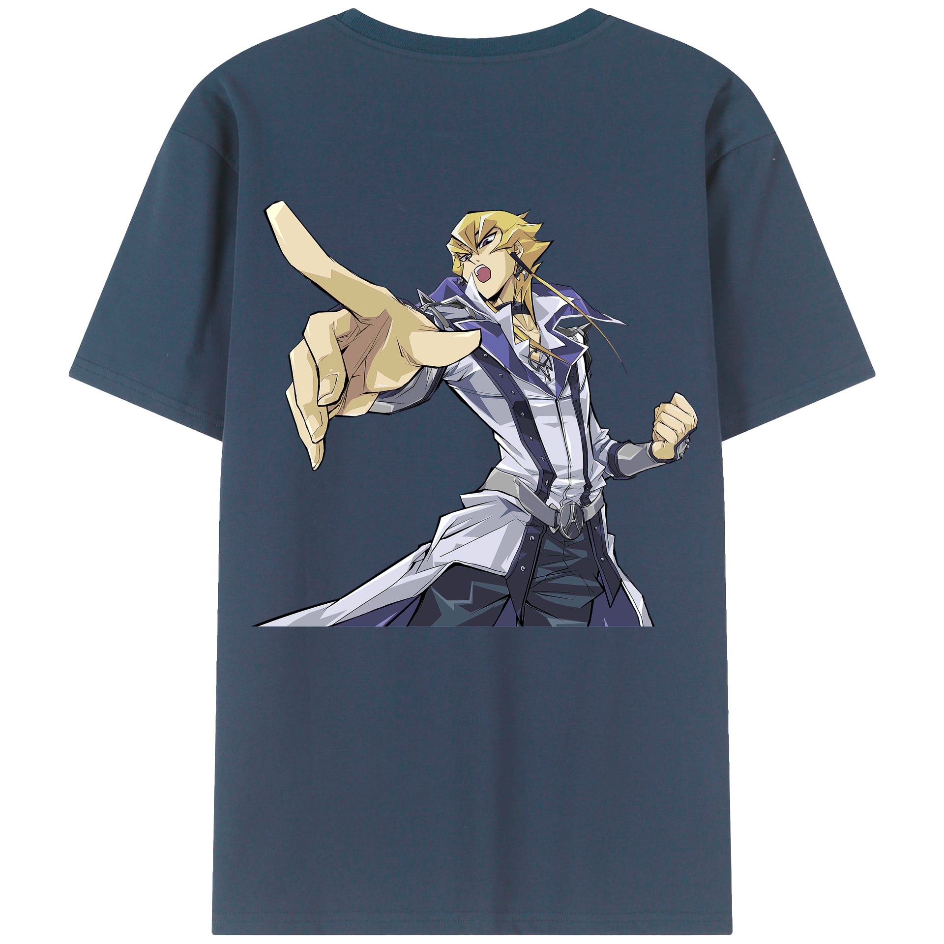 （画像用） 遊☆戯☆王 Yu-Gi-Oh! 綿100％ メンズ半袖Tシャツ（バックプリント） 通気性