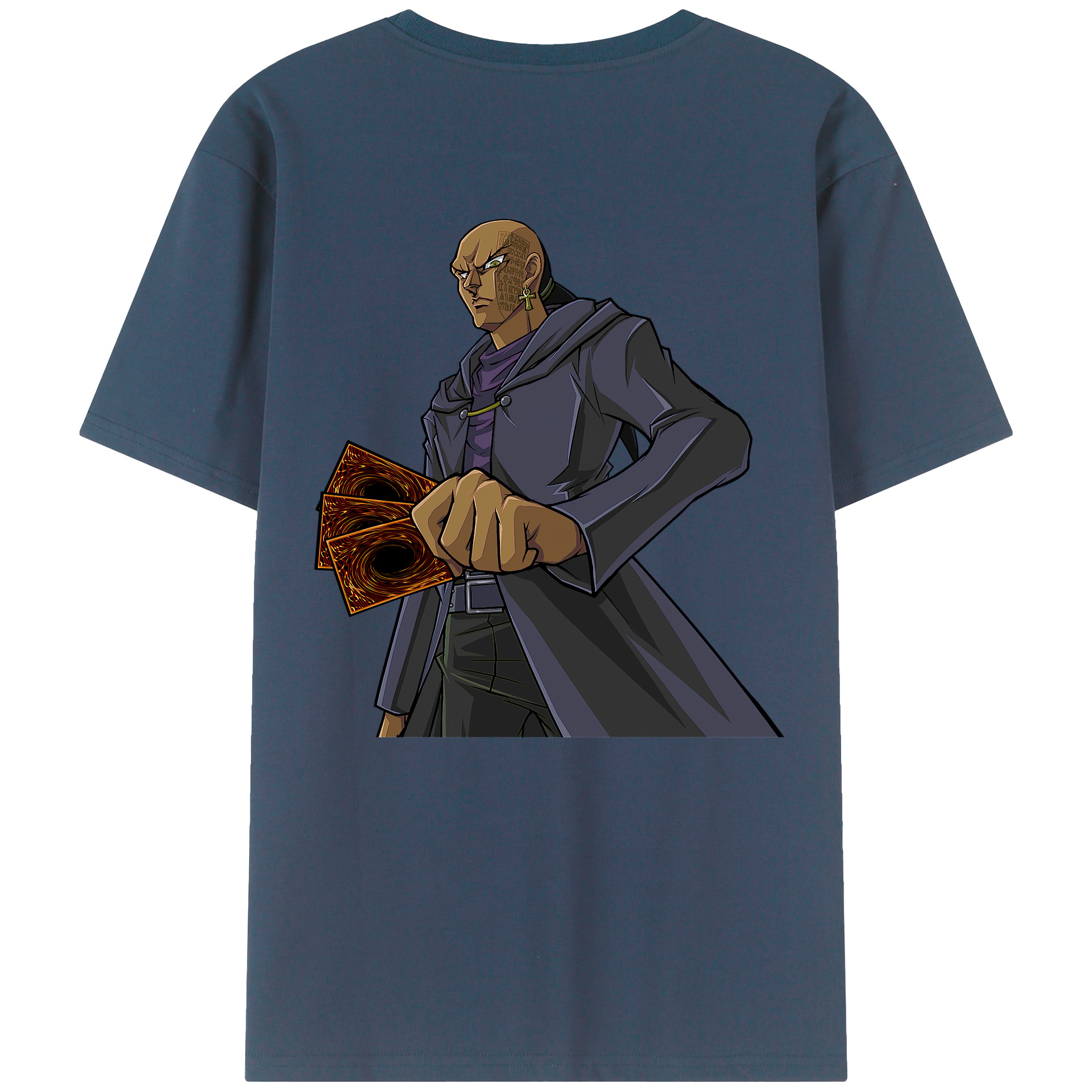 （画像用） 遊☆戯☆王 Yu-Gi-Oh! 綿100％ メンズ半袖Tシャツ（バックプリント） 通気性