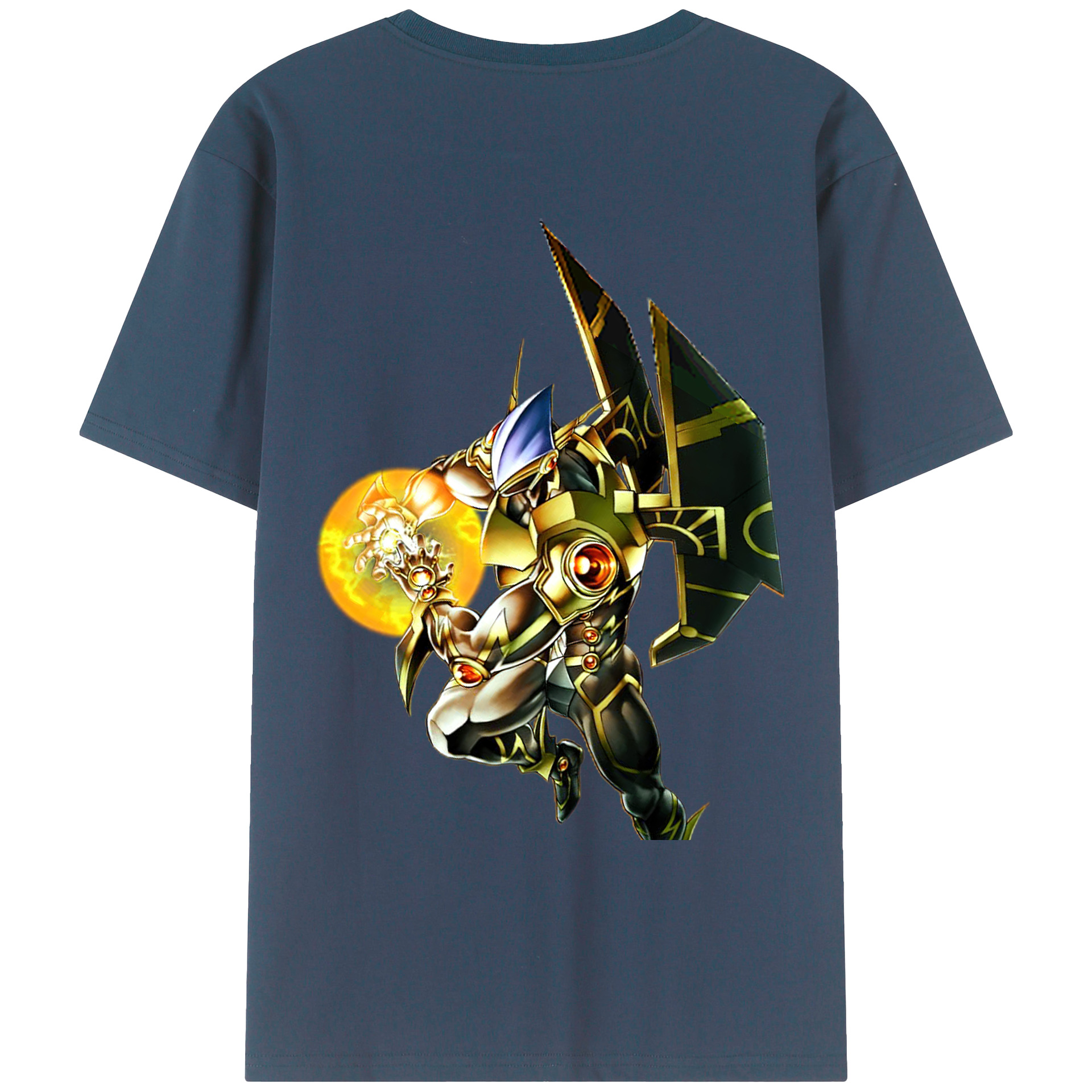 （画像用） 遊☆戯☆王 Yu-Gi-Oh! 綿100％ メンズ半袖Tシャツ（バックプリント） 通気性