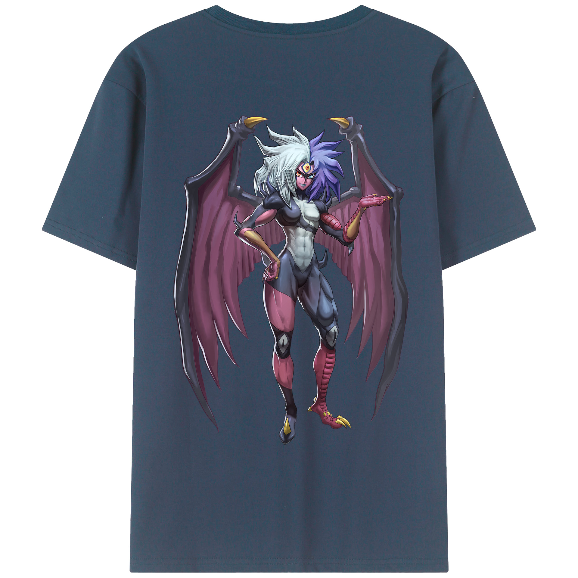 （画像用） 遊☆戯☆王 Yu-Gi-Oh! 綿100％ メンズ半袖Tシャツ（バックプリント） 通気性