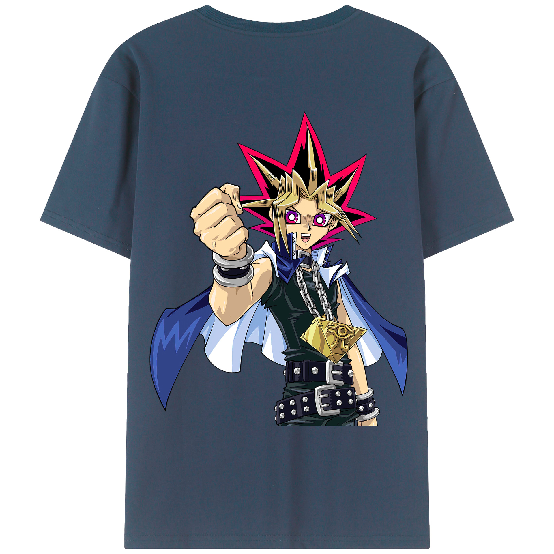 （画像用） 遊☆戯☆王 Yu-Gi-Oh! 綿100％ メンズ半袖Tシャツ（バックプリント） 通気性