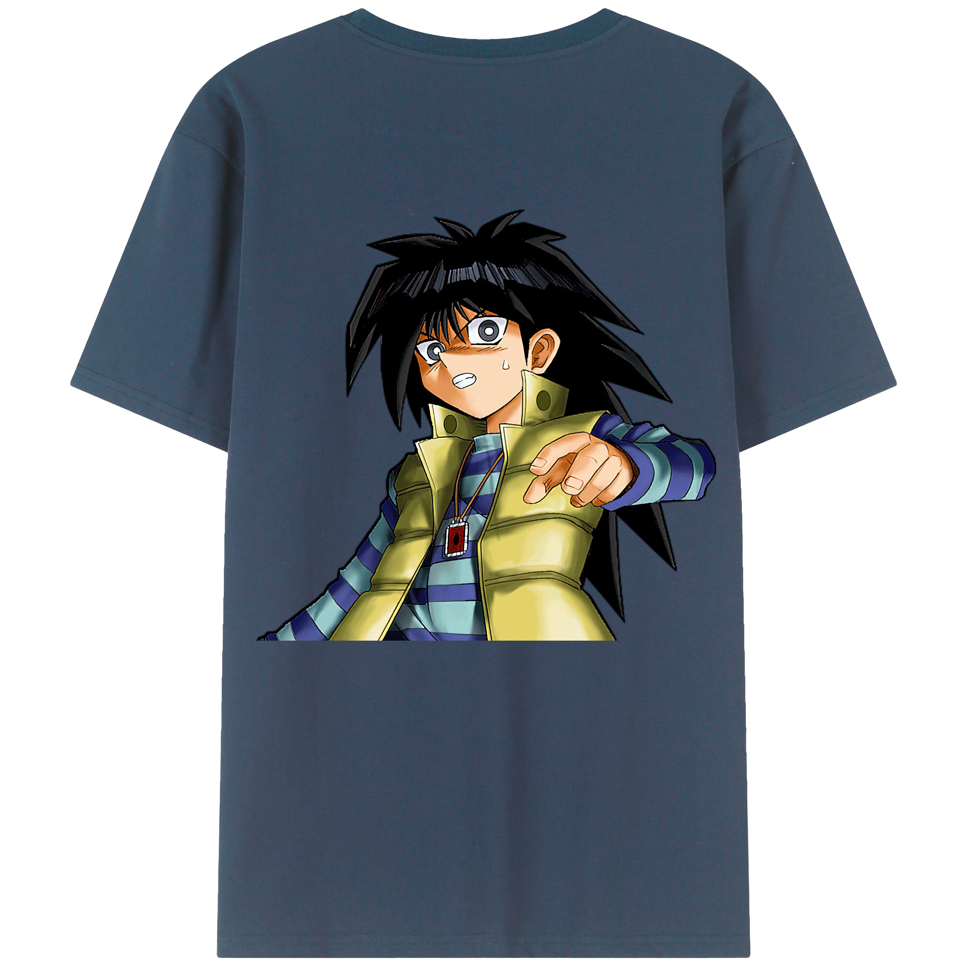 （画像用） 遊☆戯☆王 Yu-Gi-Oh! 綿100％ メンズ半袖Tシャツ（バックプリント） 通気性
