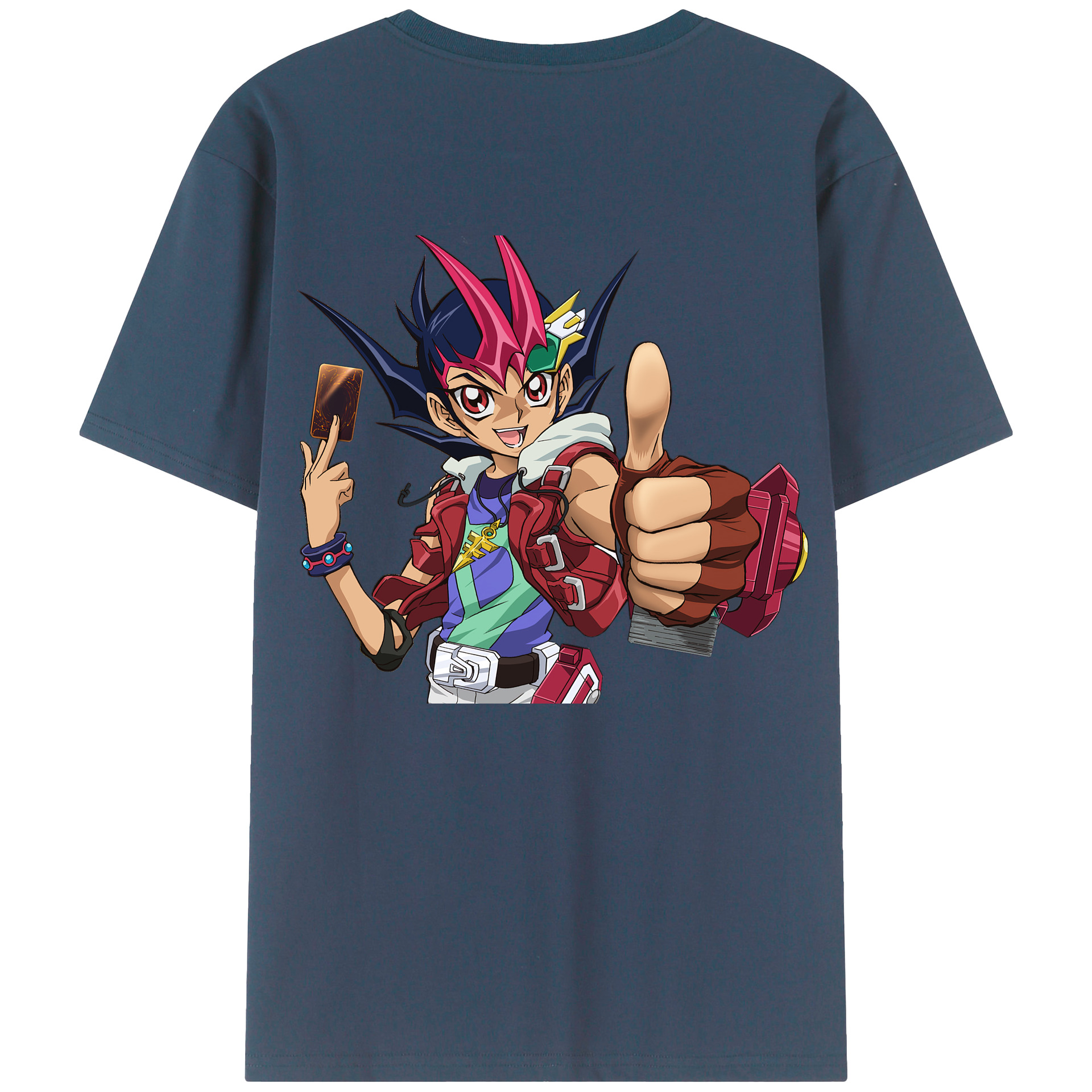（画像用） 遊☆戯☆王 Yu-Gi-Oh! 綿100％ メンズ半袖Tシャツ（バックプリント） 通気性