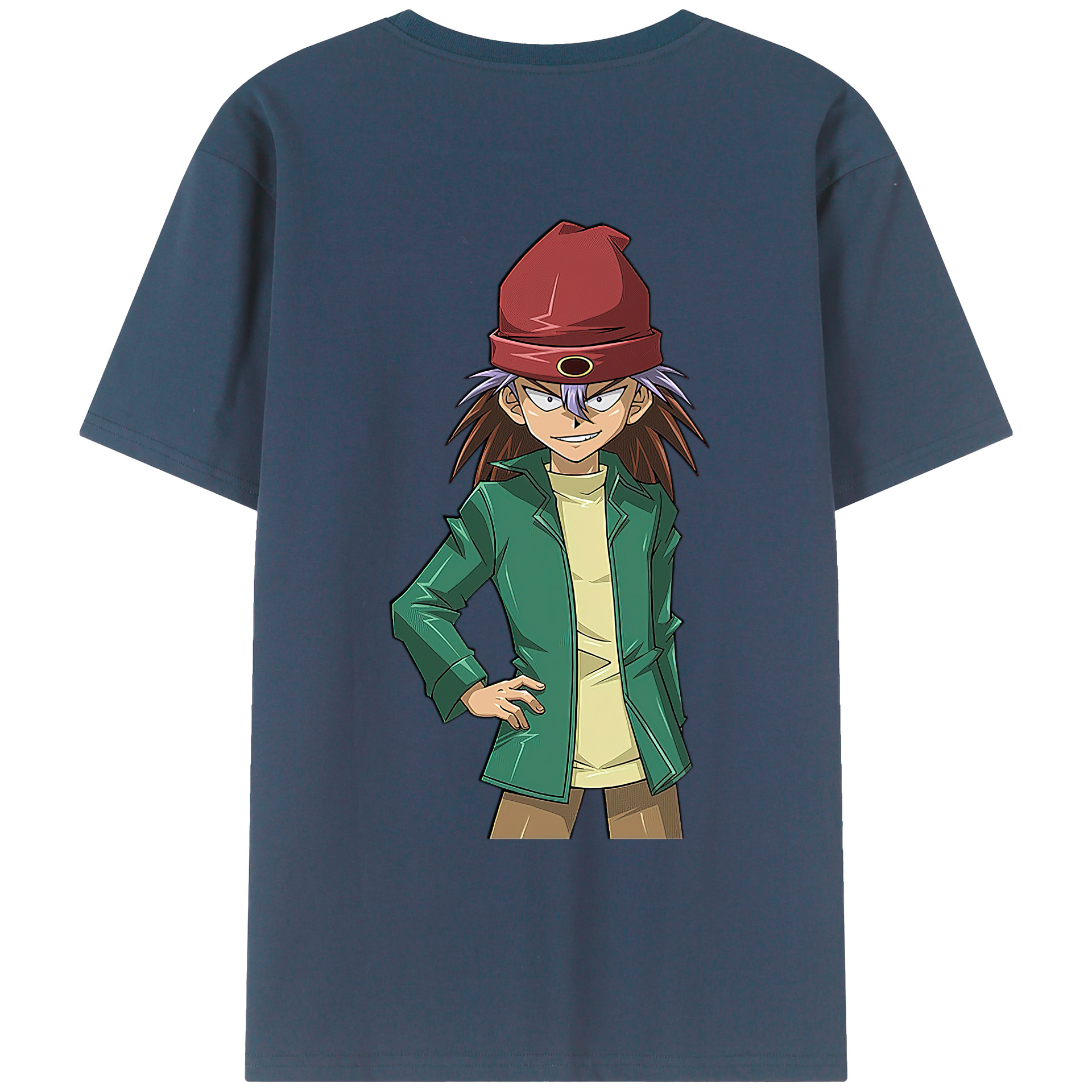 （画像用） 遊☆戯☆王 Yu-Gi-Oh! 綿100％ メンズ半袖Tシャツ（バックプリント） 通気性