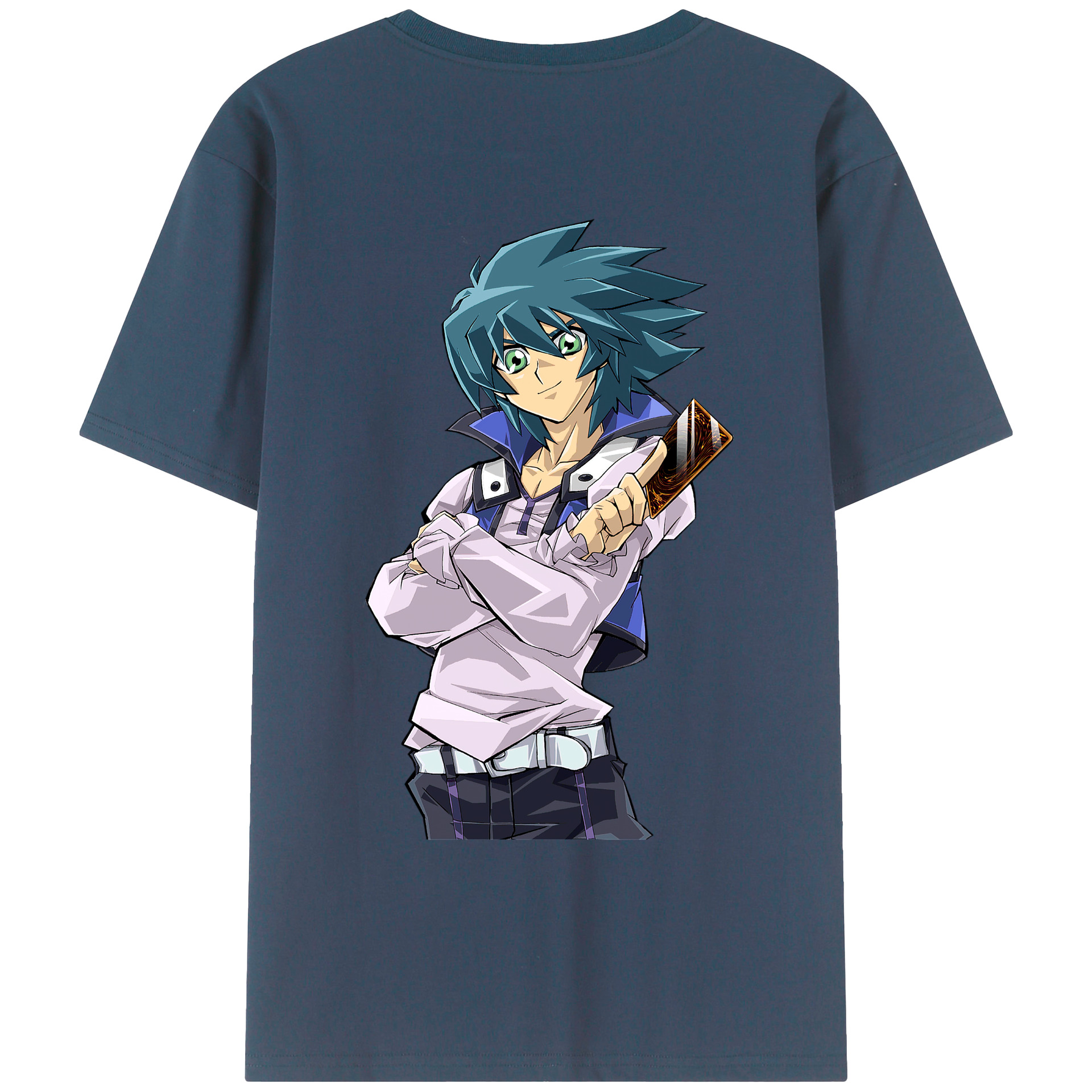 （画像用） 遊☆戯☆王 Yu-Gi-Oh! 綿100％ メンズ半袖Tシャツ（バックプリント） 通気性