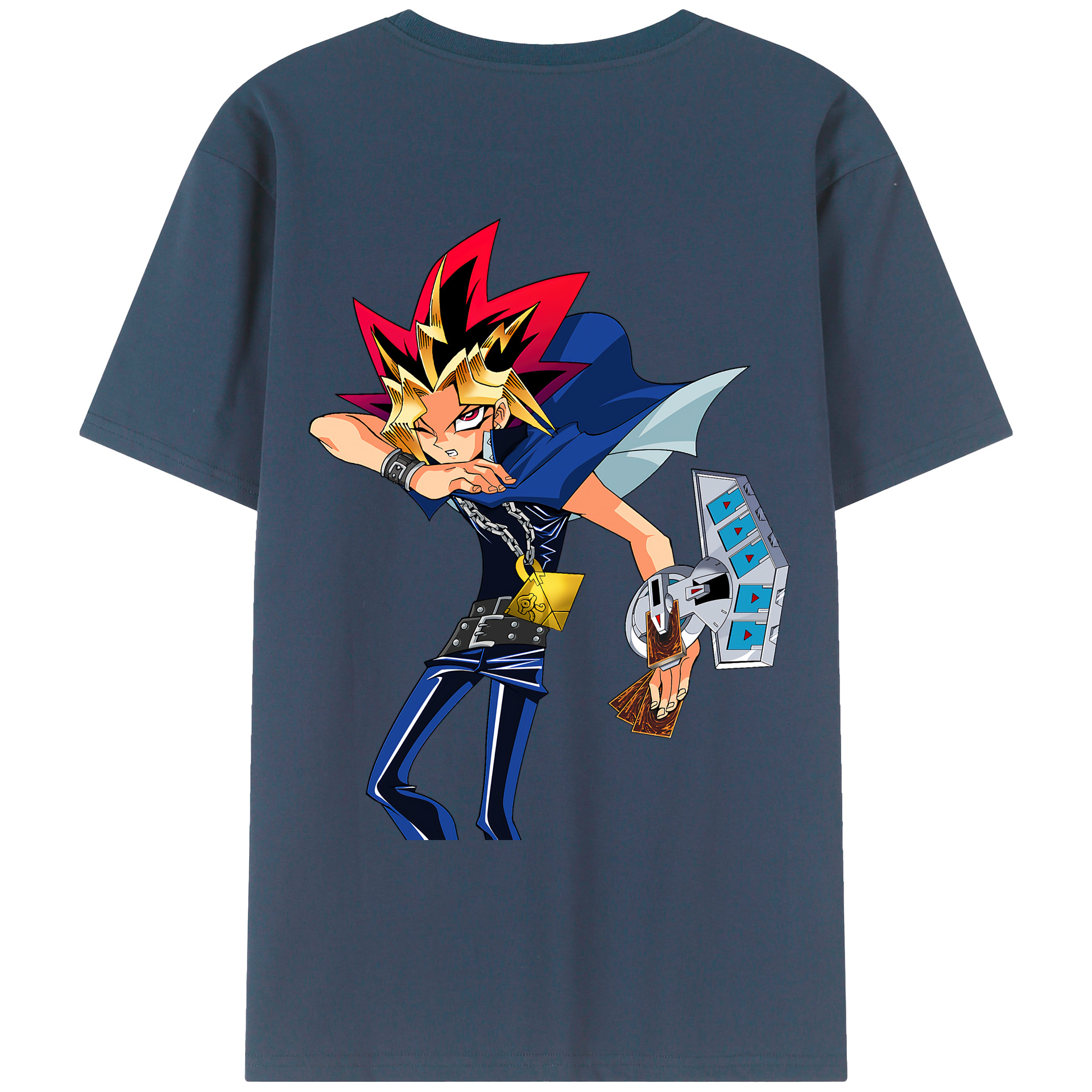 （画像用） 遊☆戯☆王 Yu-Gi-Oh! 綿100％ メンズ半袖Tシャツ（バックプリント） 通気性