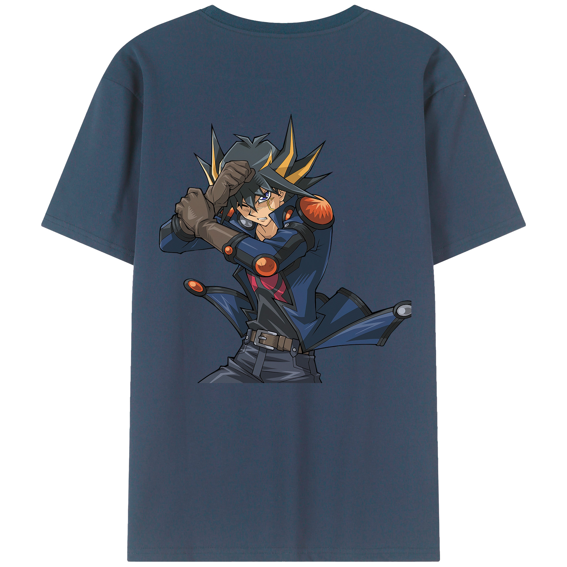 （画像用） 遊☆戯☆王 Yu-Gi-Oh! 綿100％ メンズ半袖Tシャツ（バックプリント） 通気性