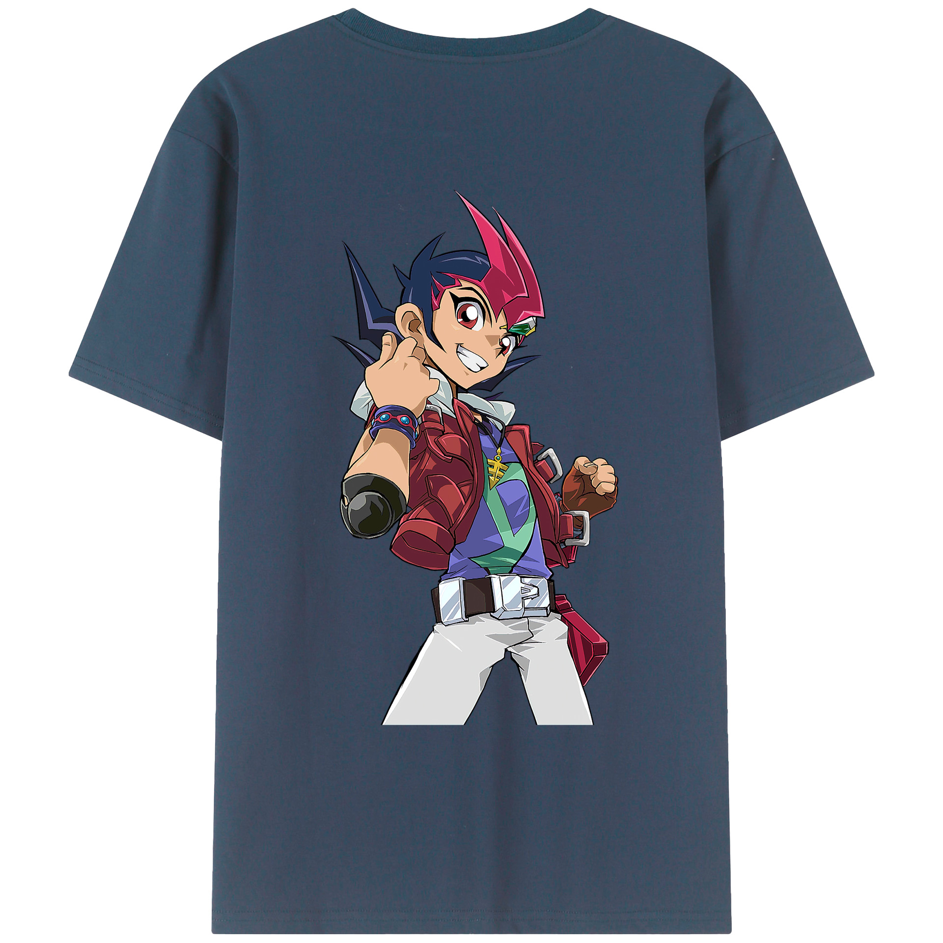 （画像用） 遊☆戯☆王 Yu-Gi-Oh! 綿100％ メンズ半袖Tシャツ（バックプリント） 通気性