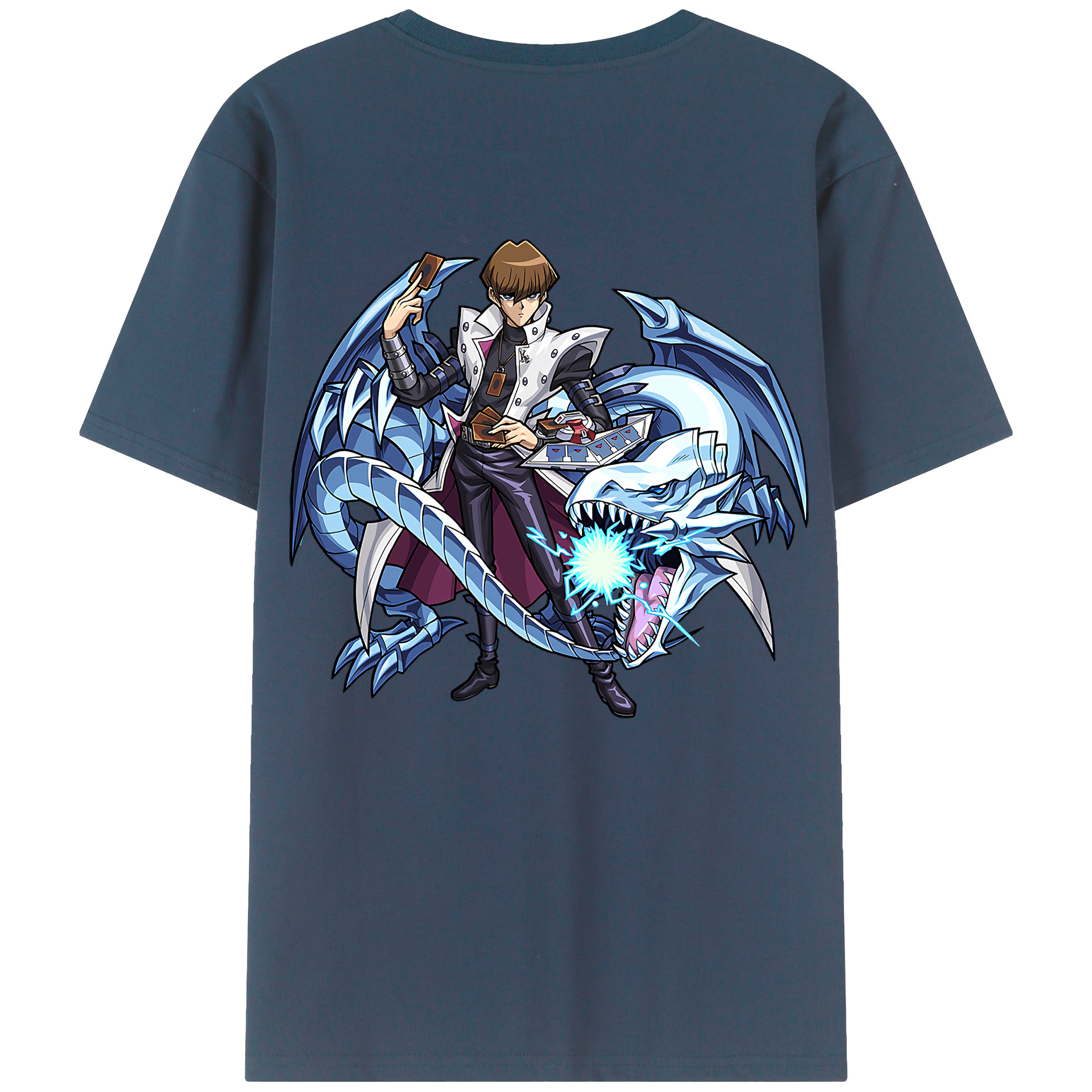 （画像用） 遊☆戯☆王 Yu-Gi-Oh! 綿100％ メンズ半袖Tシャツ（バックプリント） 通気性
